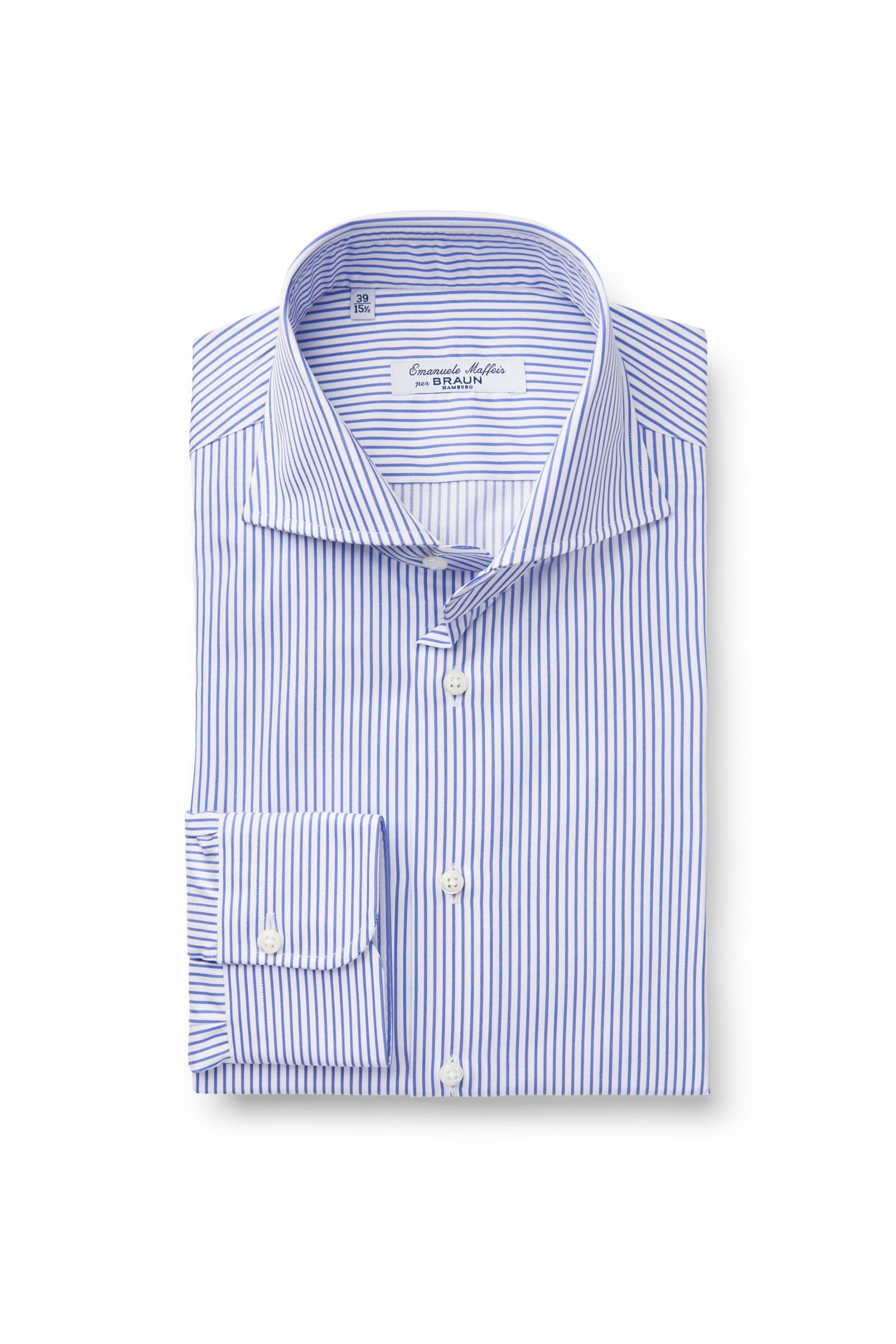 Business shirt 'Assen' shark collar blue striped