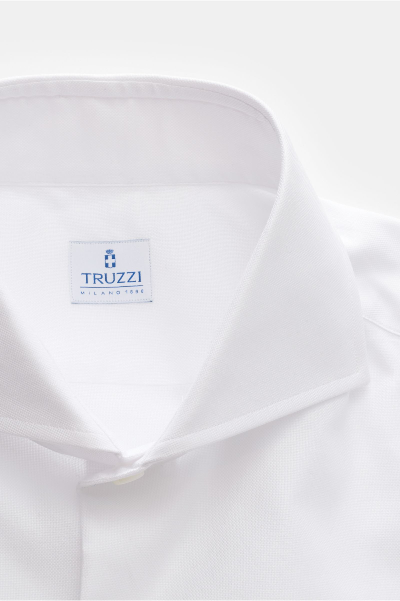 Truzzi Oxford shirt shark collar 'Napoli Busto' white