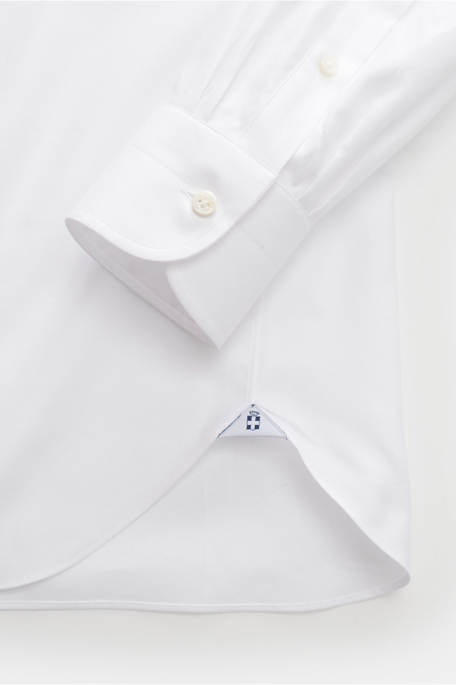 Truzzi Oxford shirt shark collar 'Napoli Busto' white