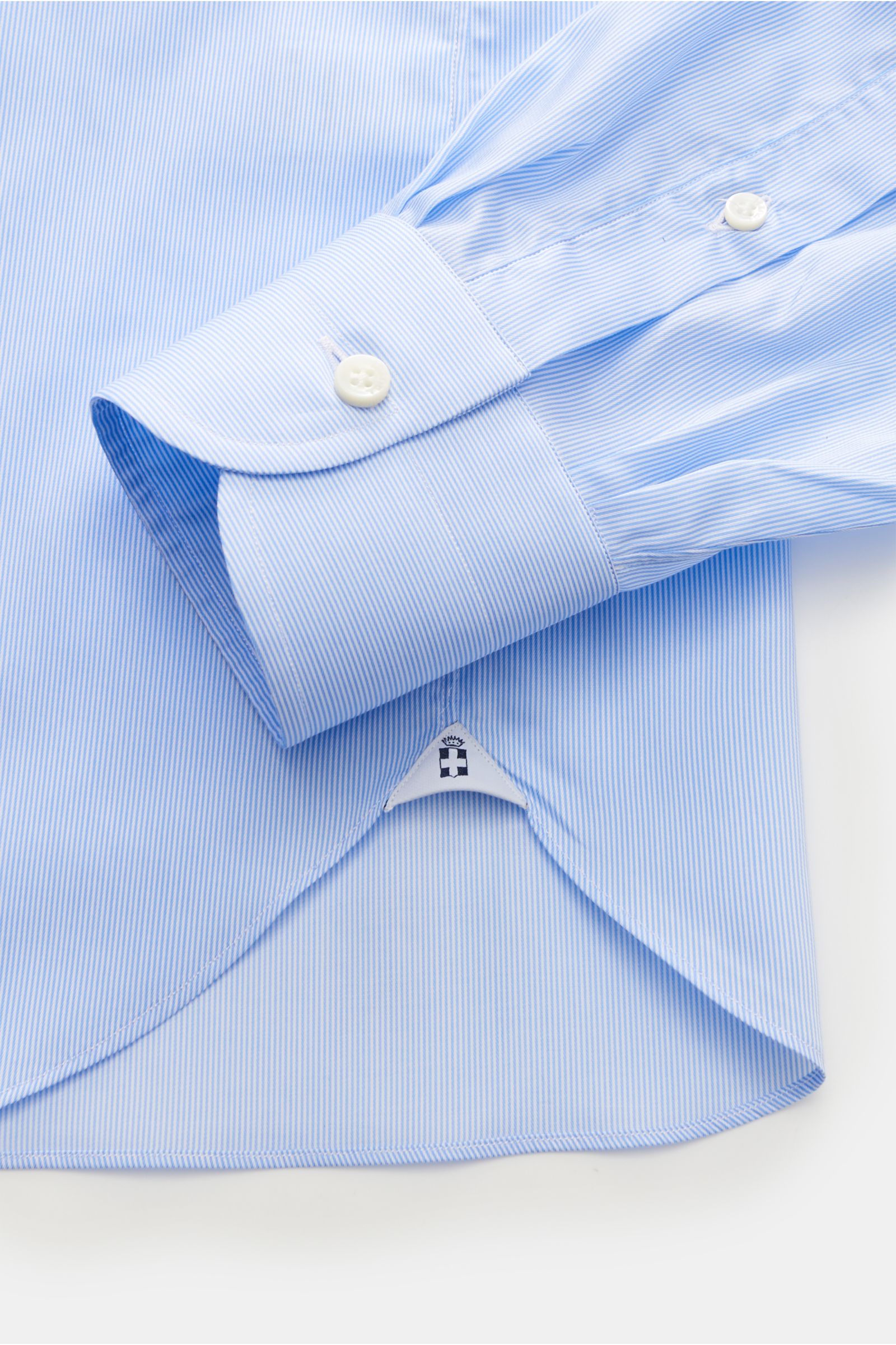 Truzzi Business Hemd Haifisch-Kragen 'Napoli Busto' hellblau/weiß gestreift