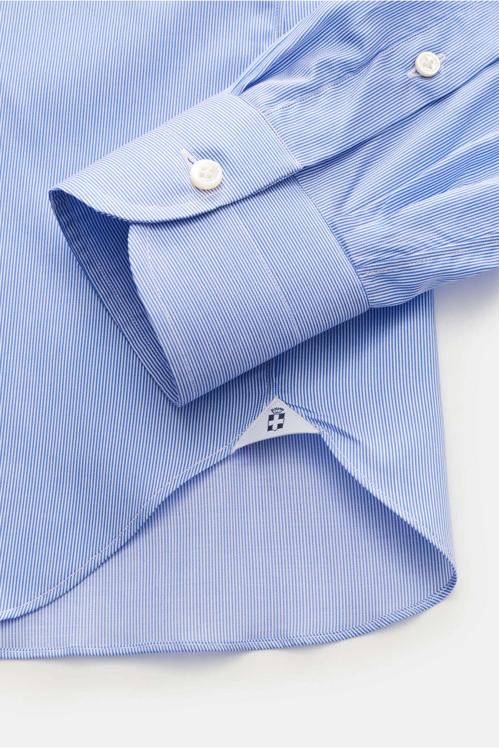 Truzzi Business shirt shark collar 'Napoli Busto' blue/white striped