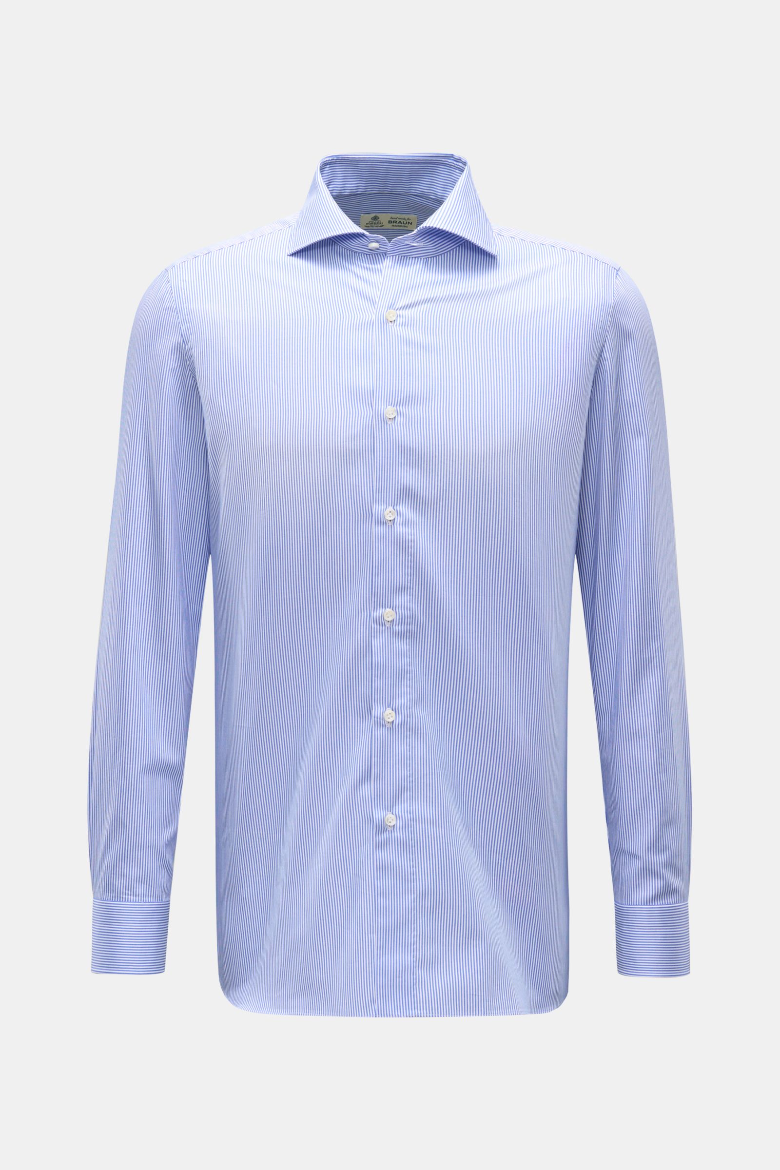 Borrelli Business shirt 'Nando' shark collar blue/white striped