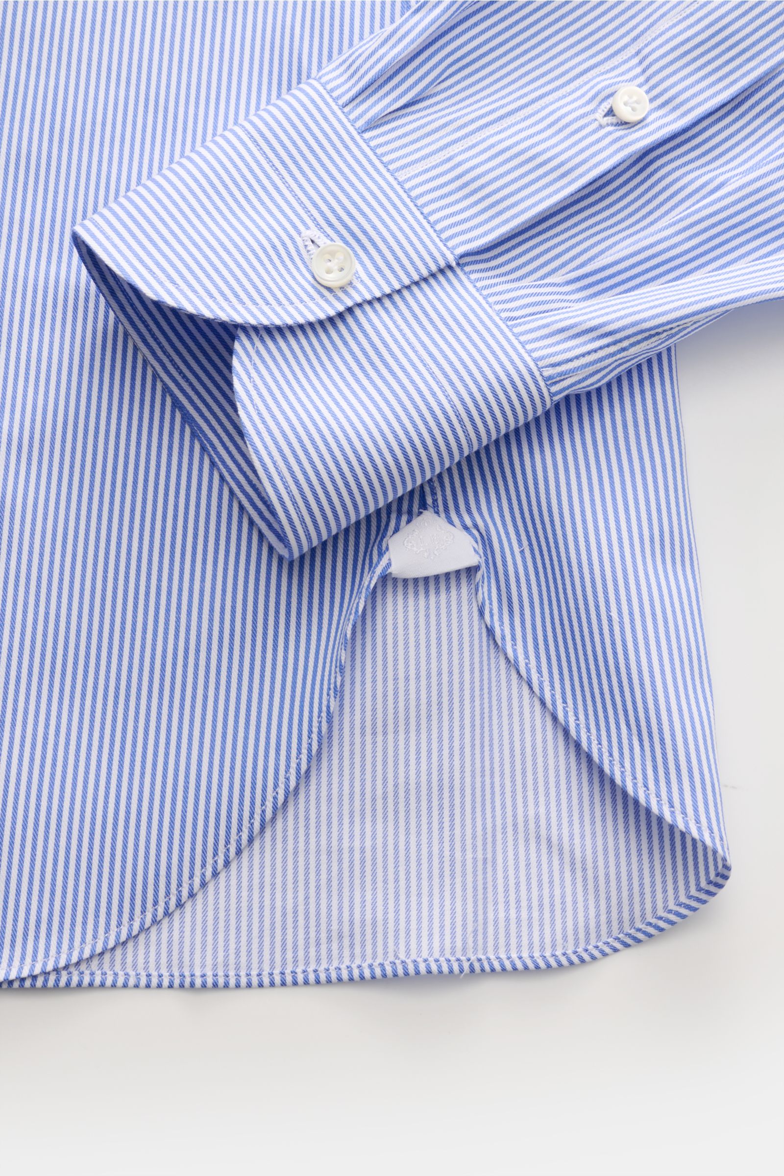 Borrelli Business shirt 'Nando' shark collar blue/white striped