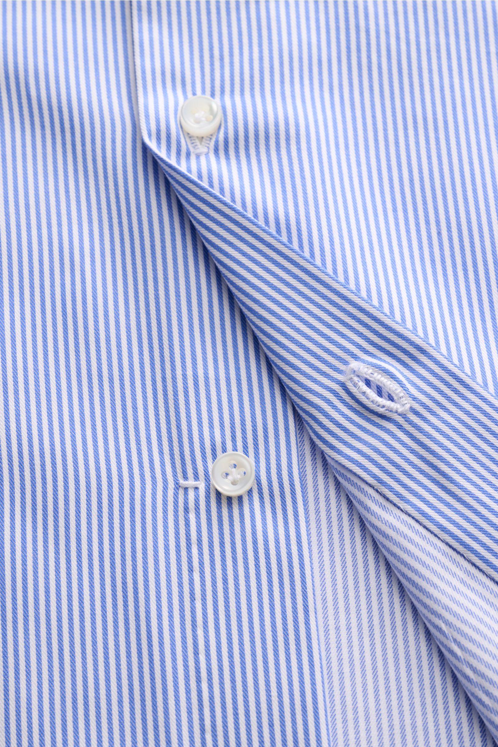 Borrelli Business shirt 'Nando' shark collar blue/white striped