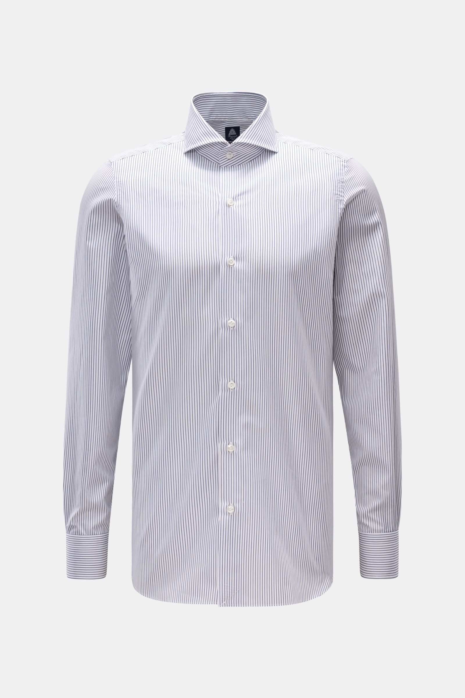 Finamore Business shirt 'Sergio Napoli' shark collar navy/white striped