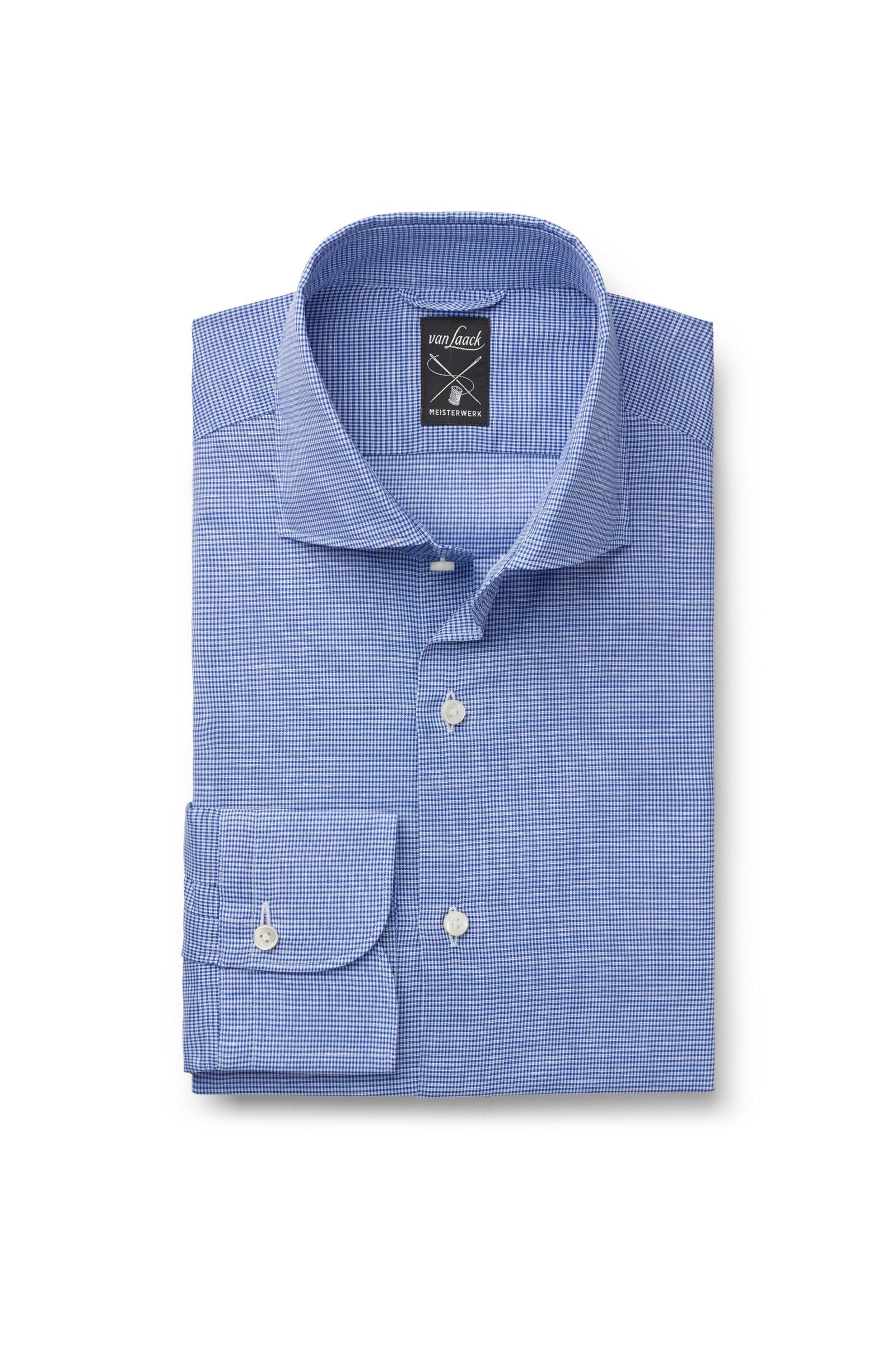 Business shirt 'Mivara Tailor Fit' shark collar blue checked