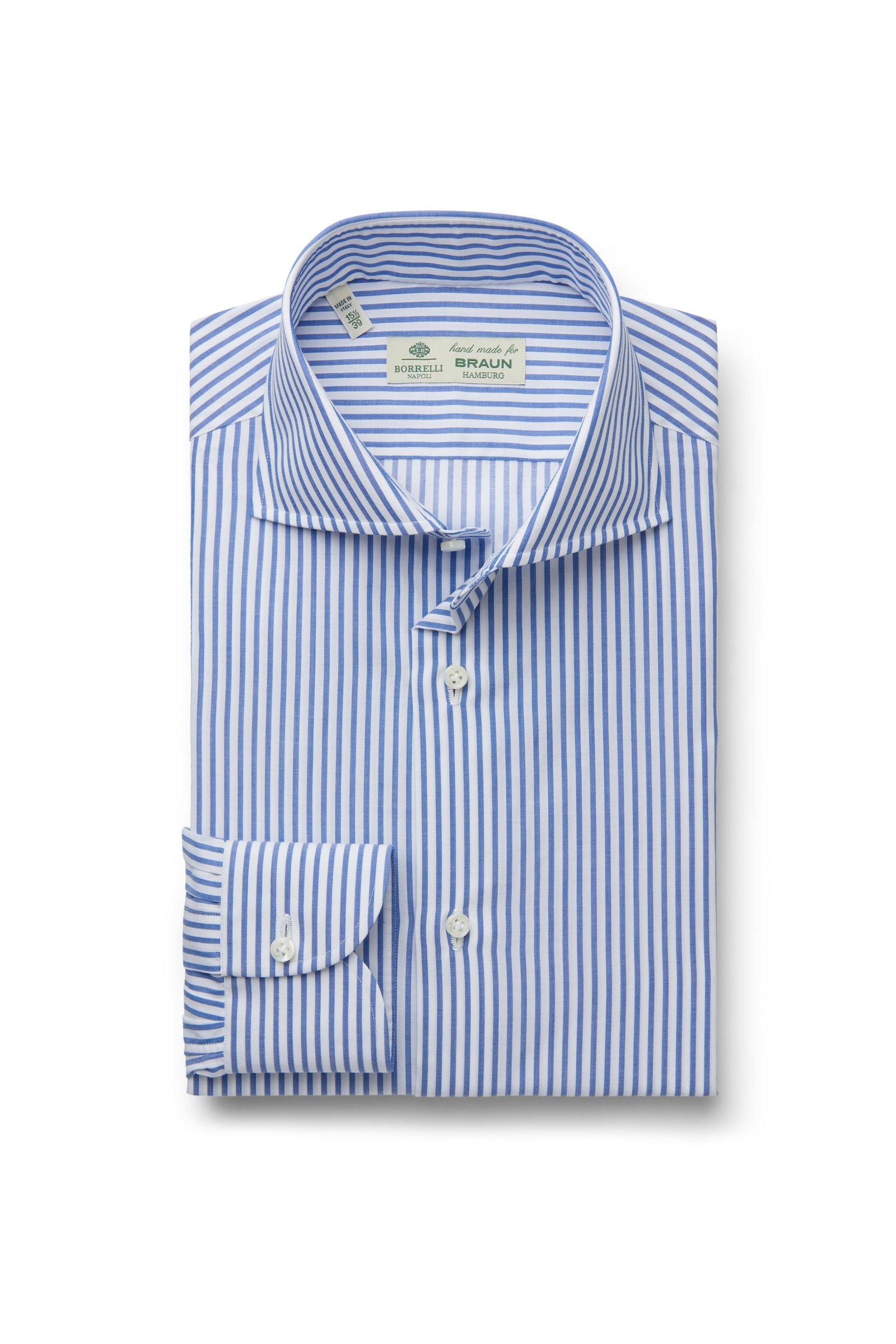 Business shirt 'Nando' shark collar blue striped