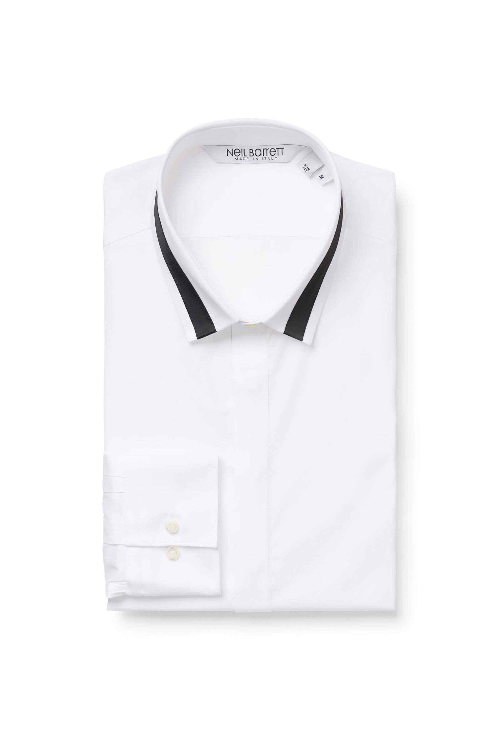 Tuxedo shirt narrow collar white