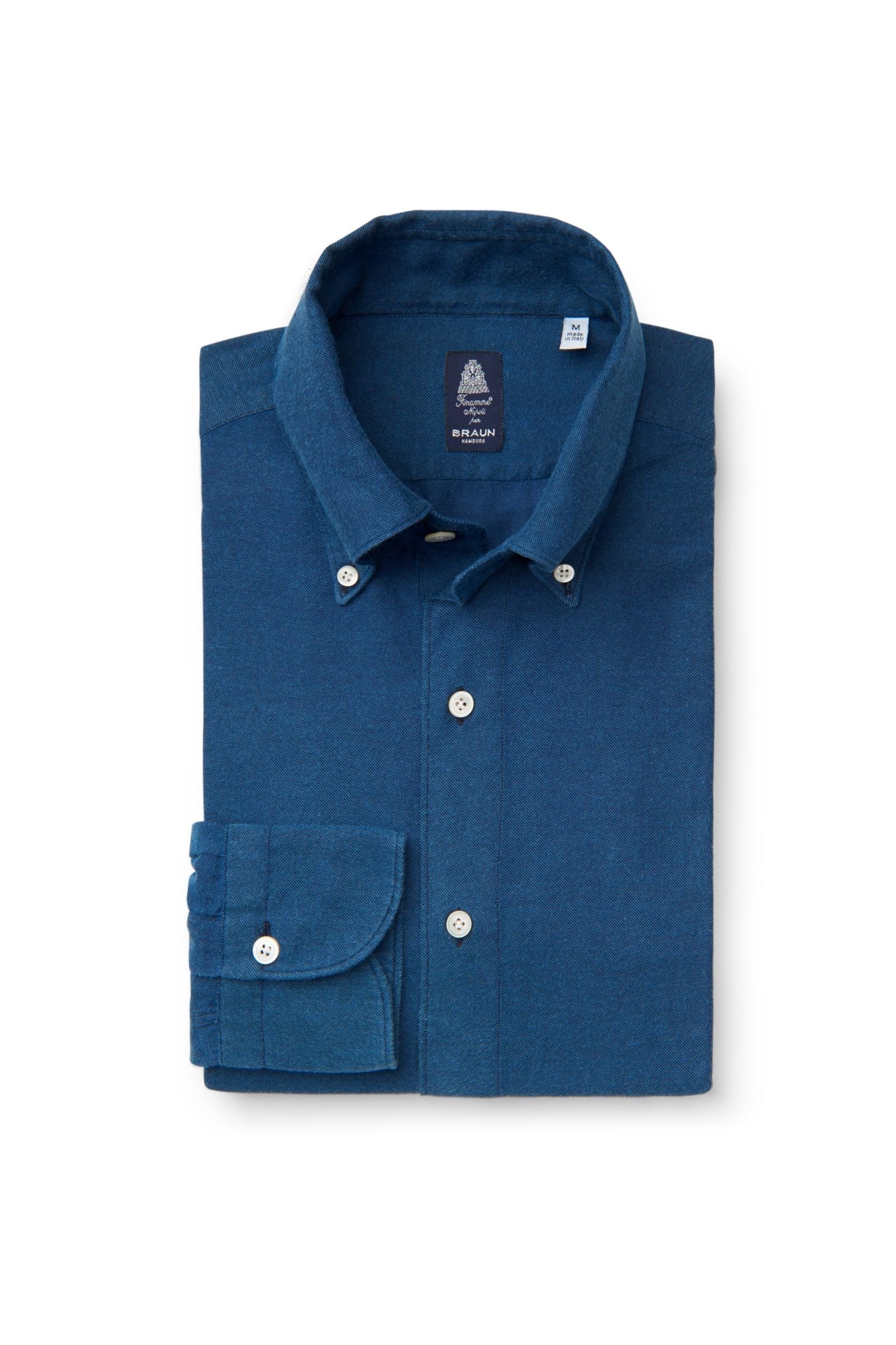 Casual Hemd 'Lucio Gaeta' Button-Down-Kragen blau