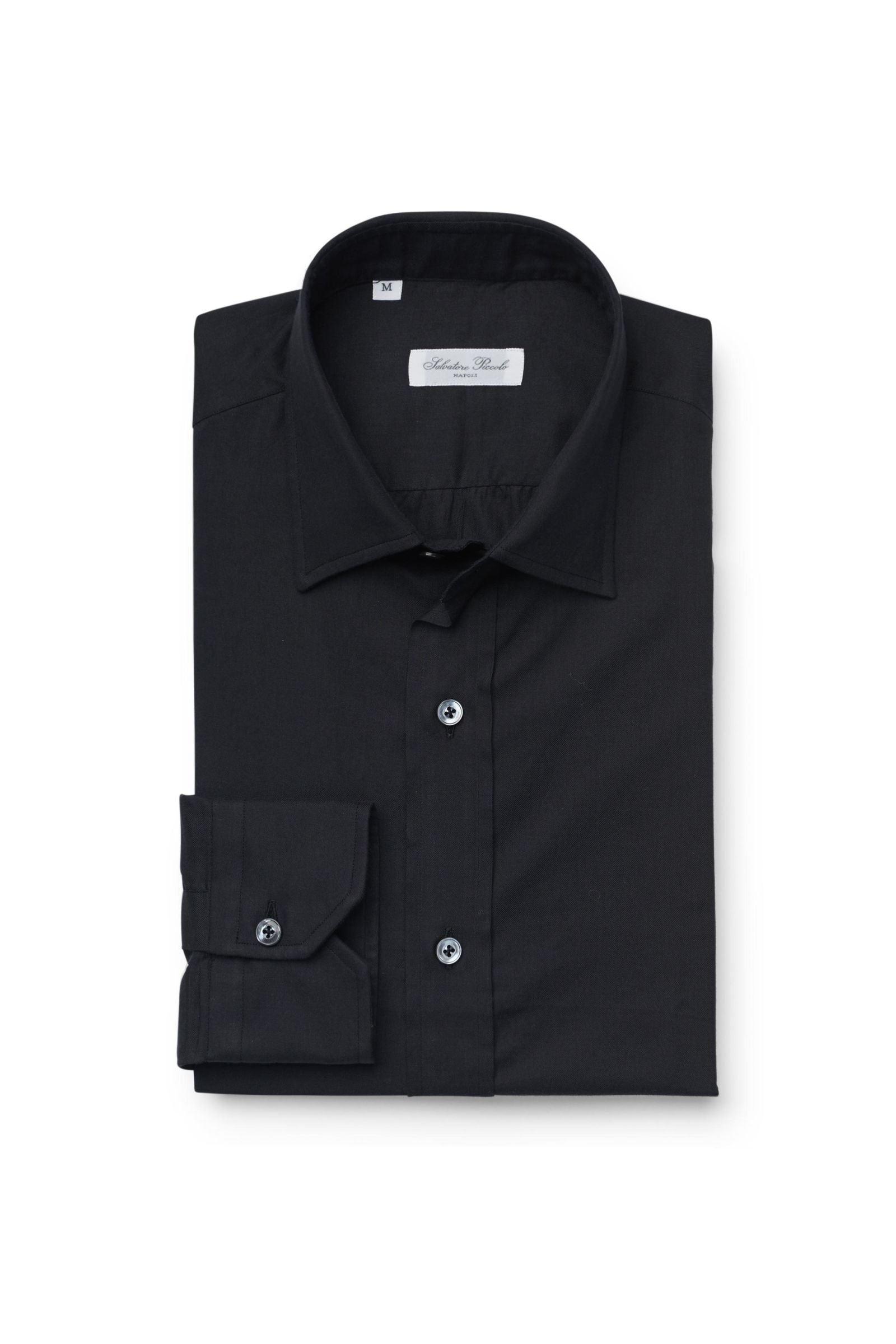Casual shirt 'Battaglia Nuovo' slim collar black