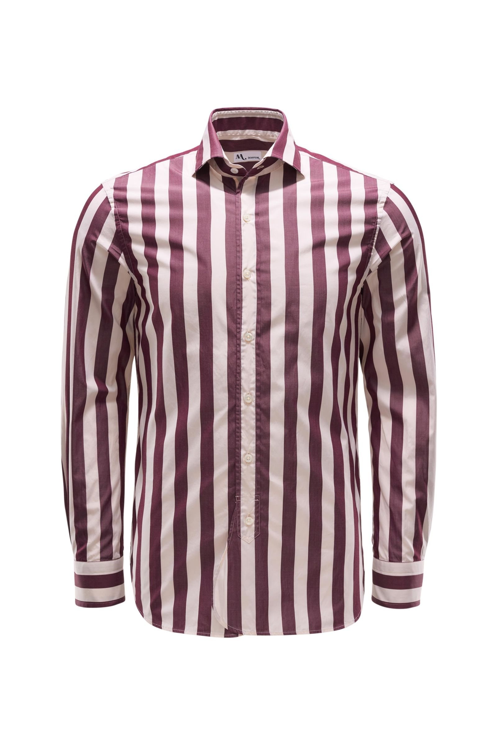 Casual shirt 'Aasolo' shark collar burgundy striped