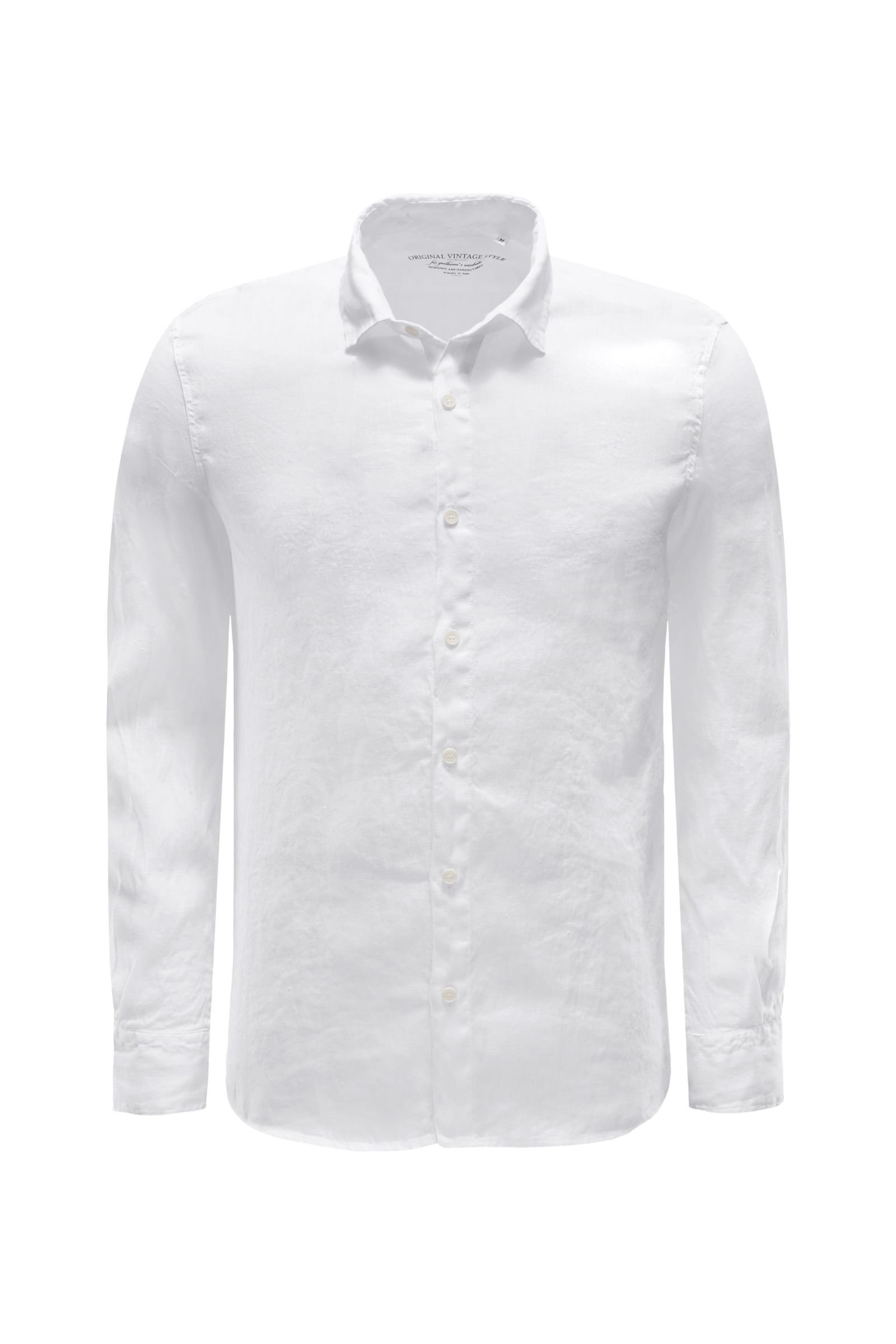 Linen shirt 'Sein' slim collar white