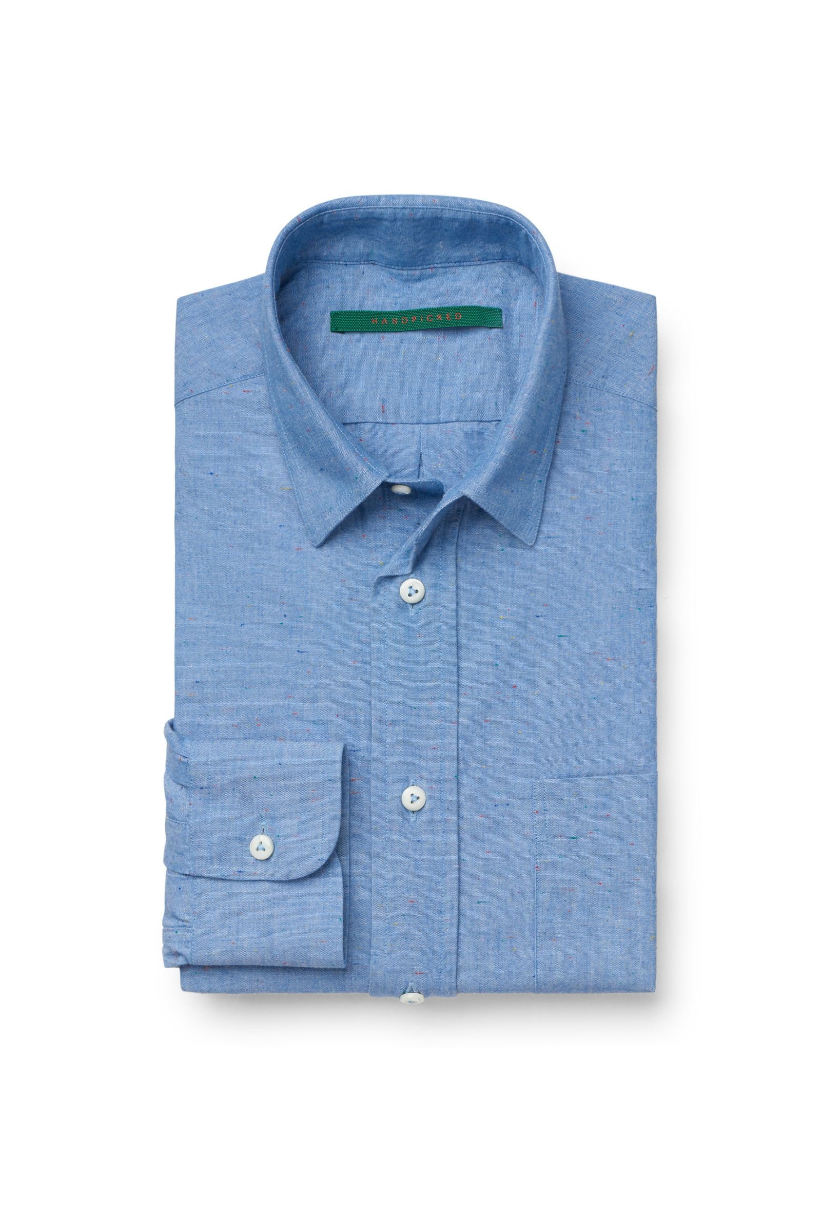 Oxford shirt 'Noto' slim collar smoky blue