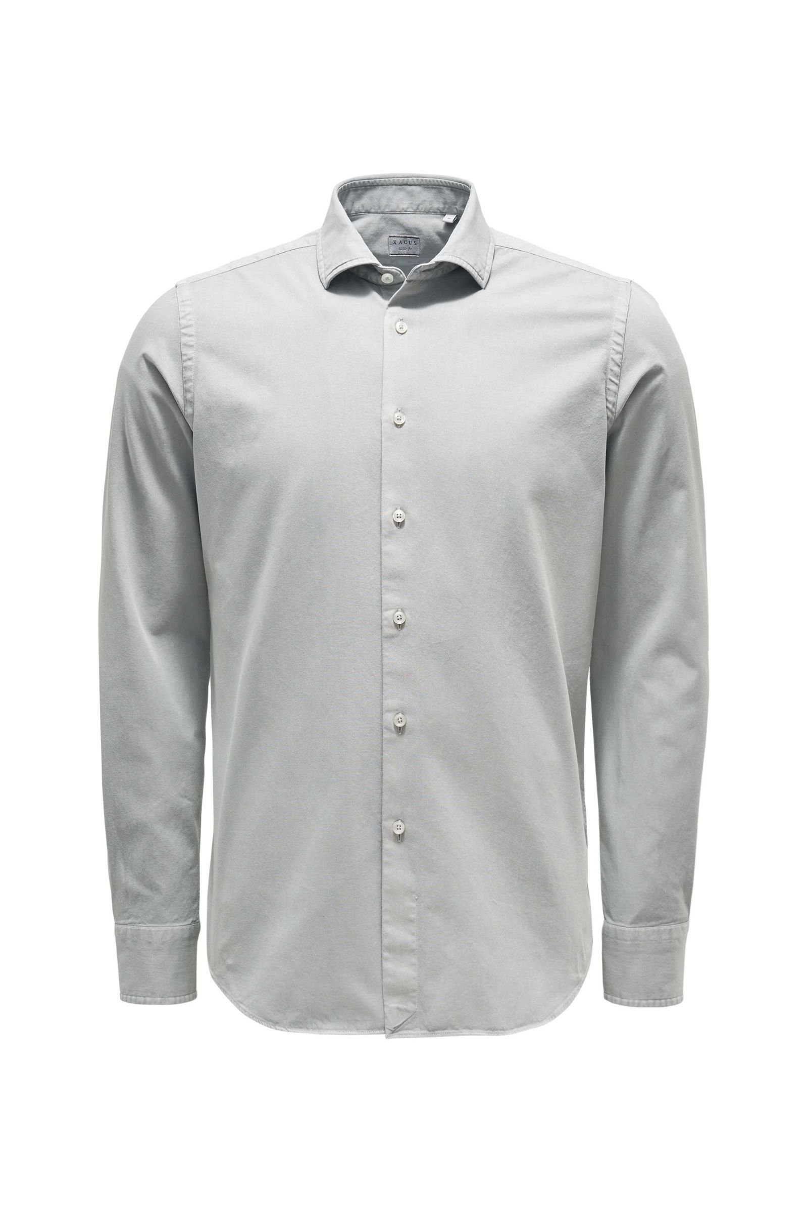 Casual shirt 'Tailor Fit' shark collar light grey