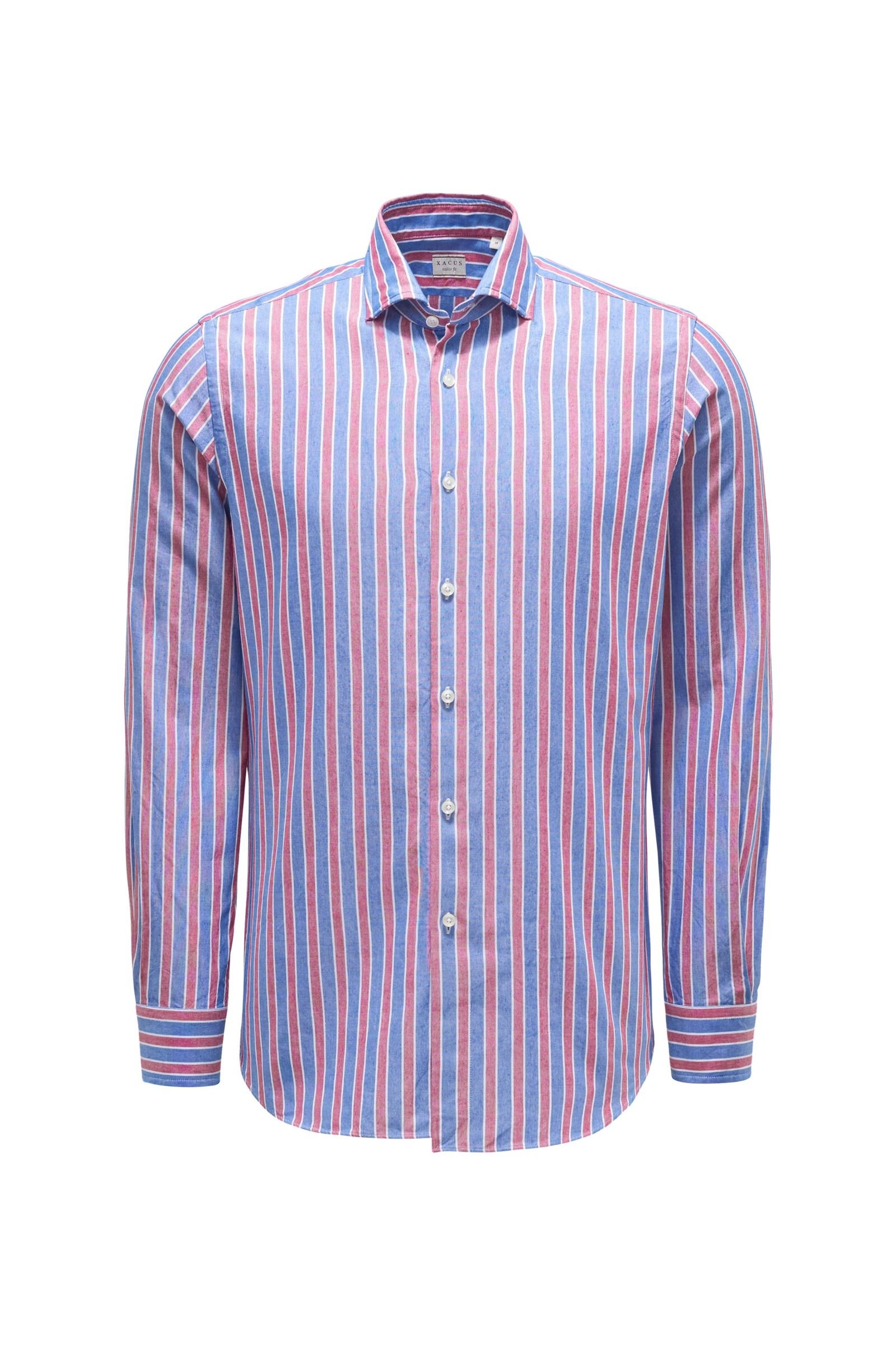 Casual shirt 'Tailor Fit' shark collar blue/red striped