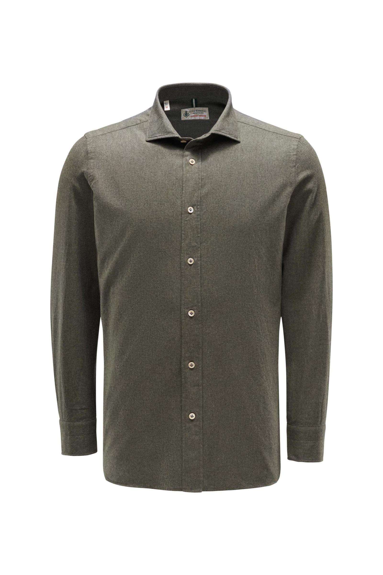 Casual shirt slim collar grey-green