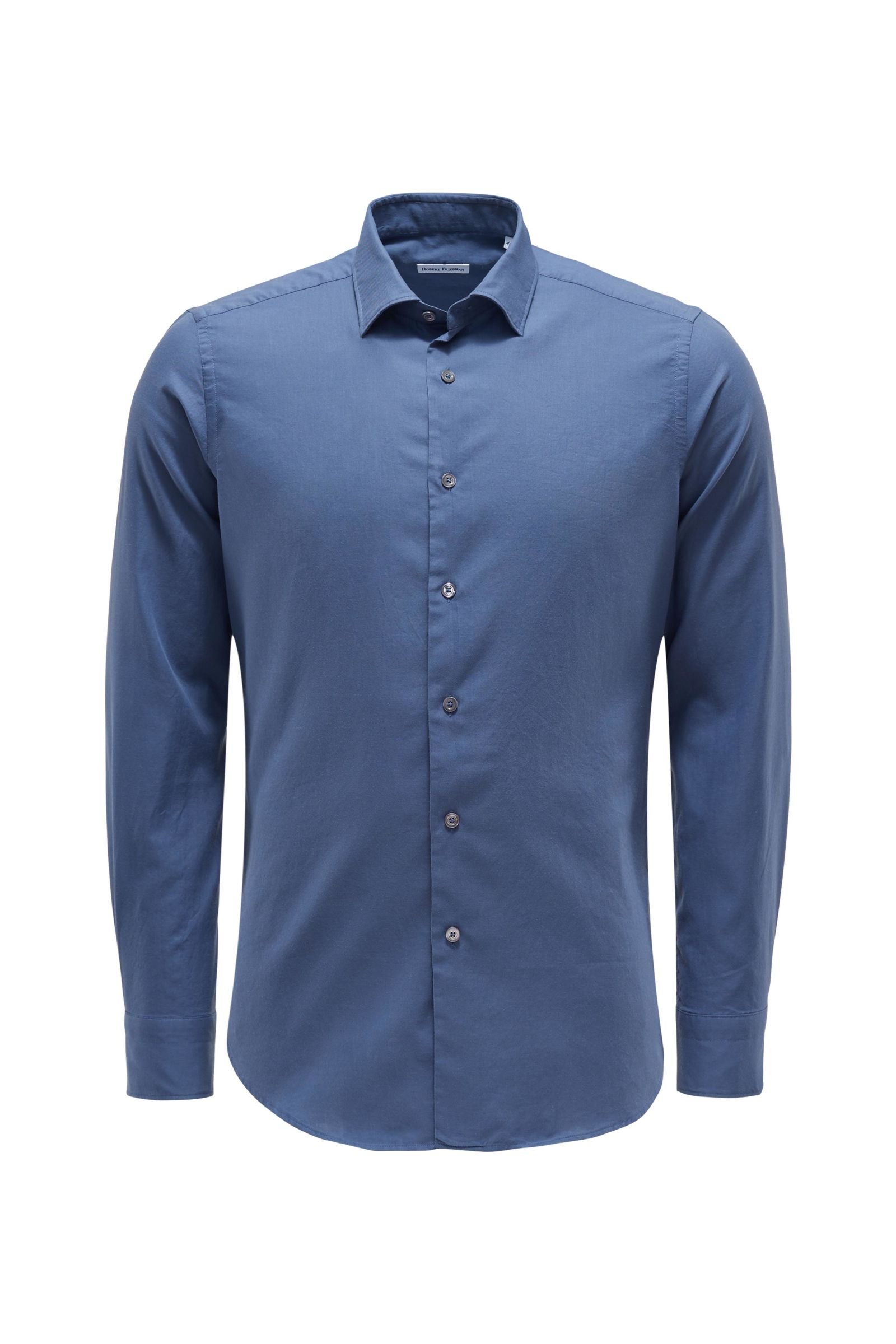 Casual shirt 'Leo' narrow collar smoky blue