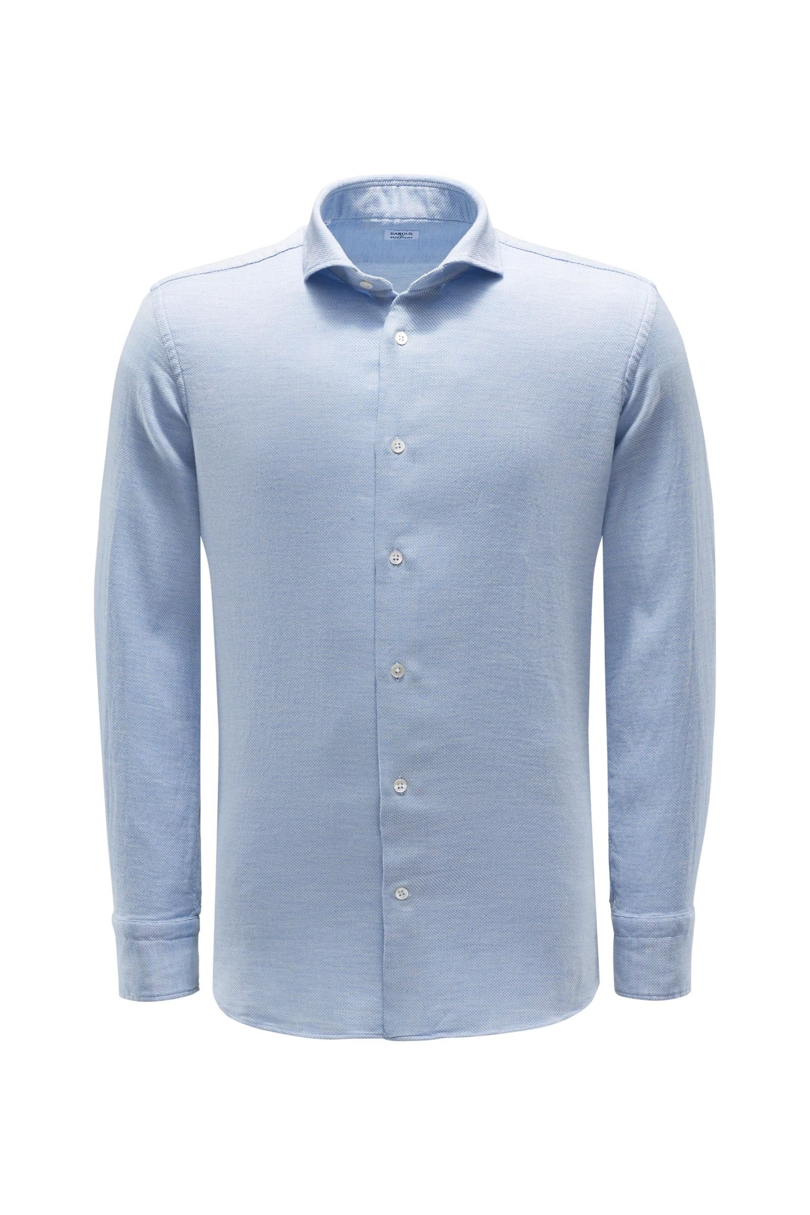 Casual shirt slim collar pastel blue