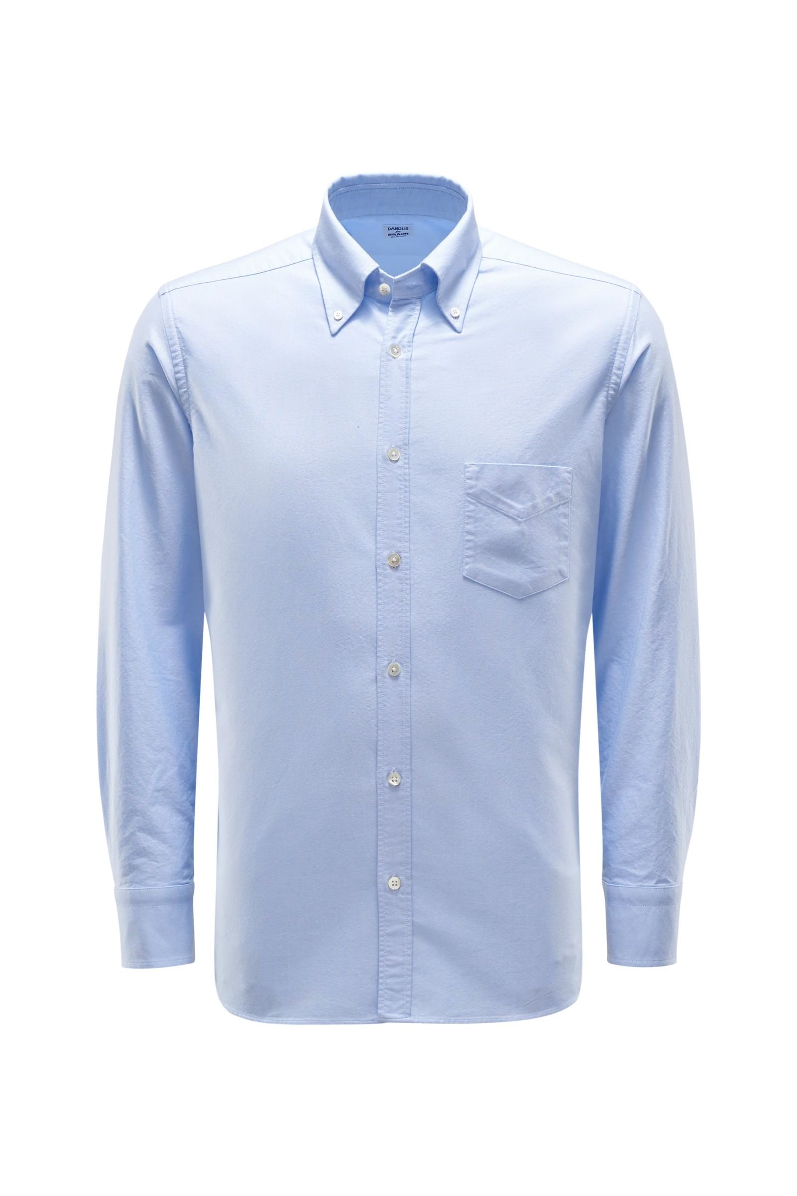 Oxfordhemd Button-Down-Kragen pastellblau