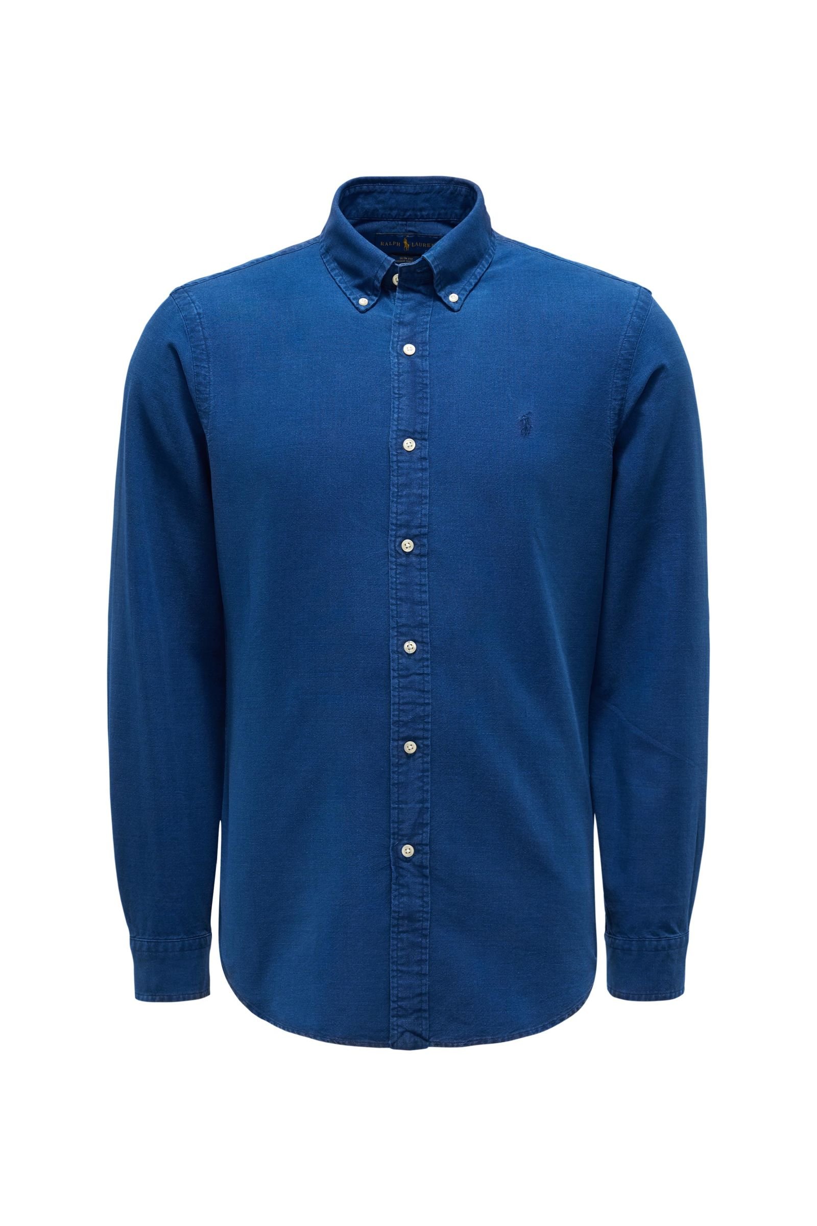 Casual shirt button-down collar dark blue