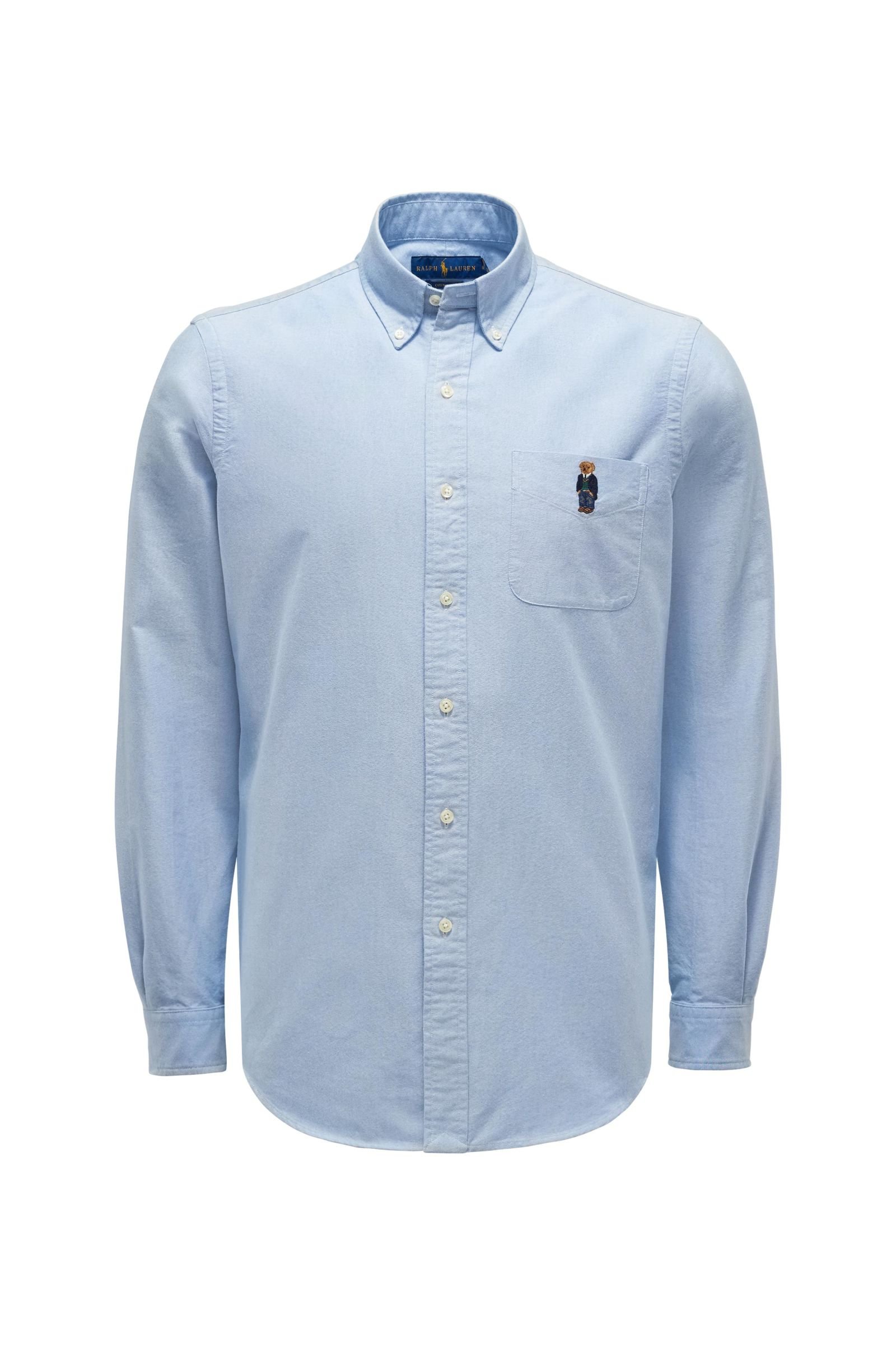 Oxford shirt button-down collar light blue
