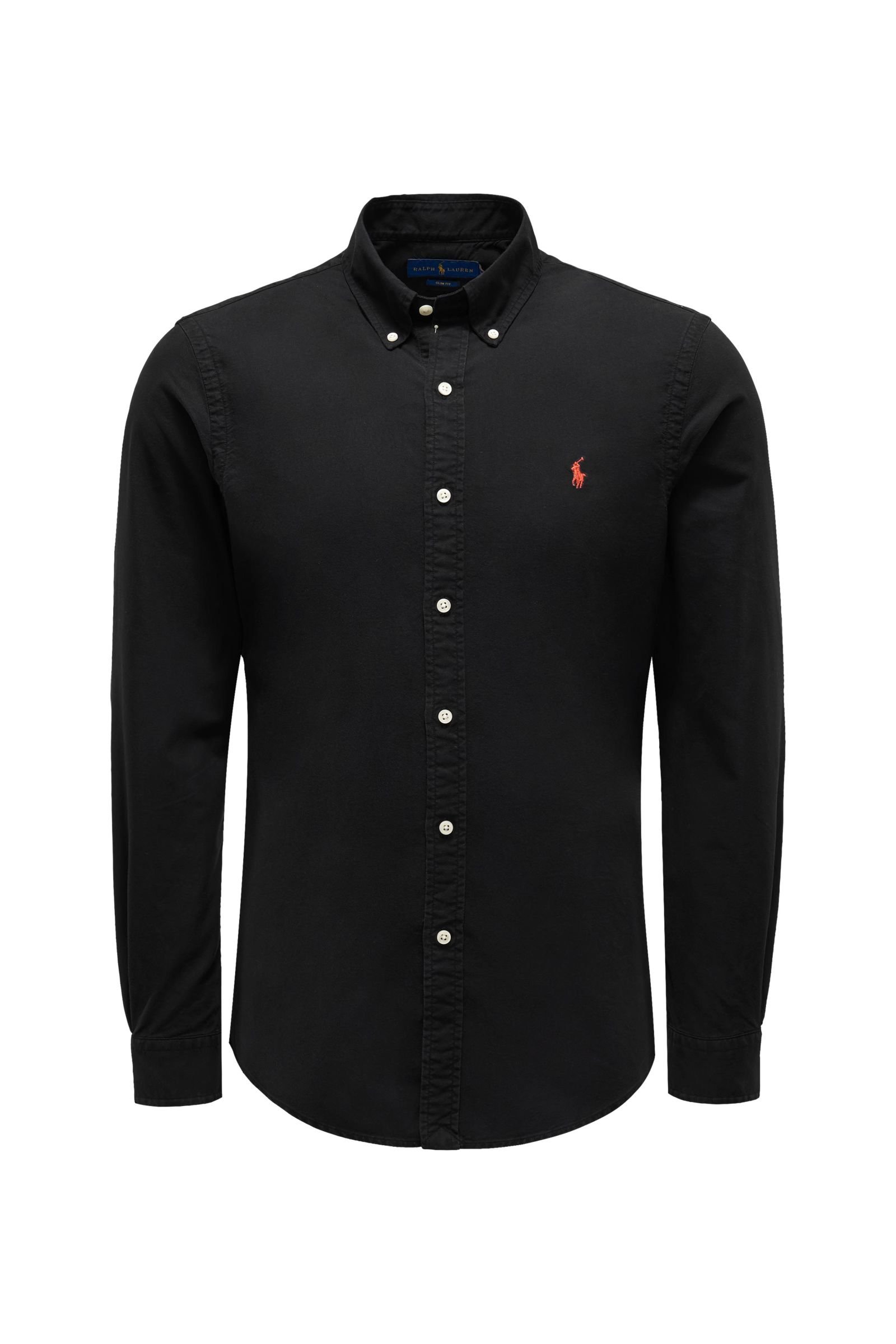 Casual Hemd Button-Down-Kragen schwarz