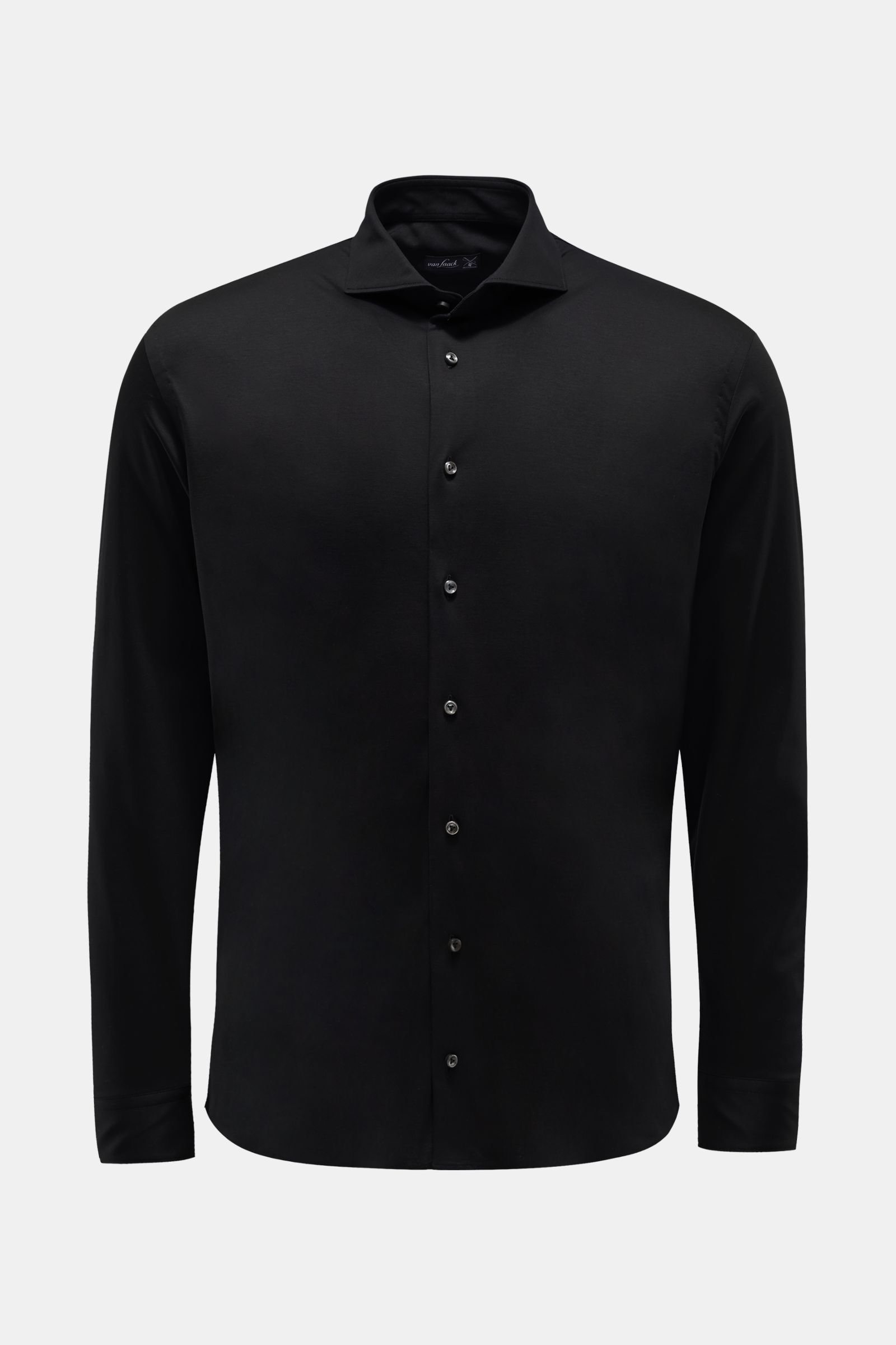 Jersey shirt slim collar 'M-Per-L' black