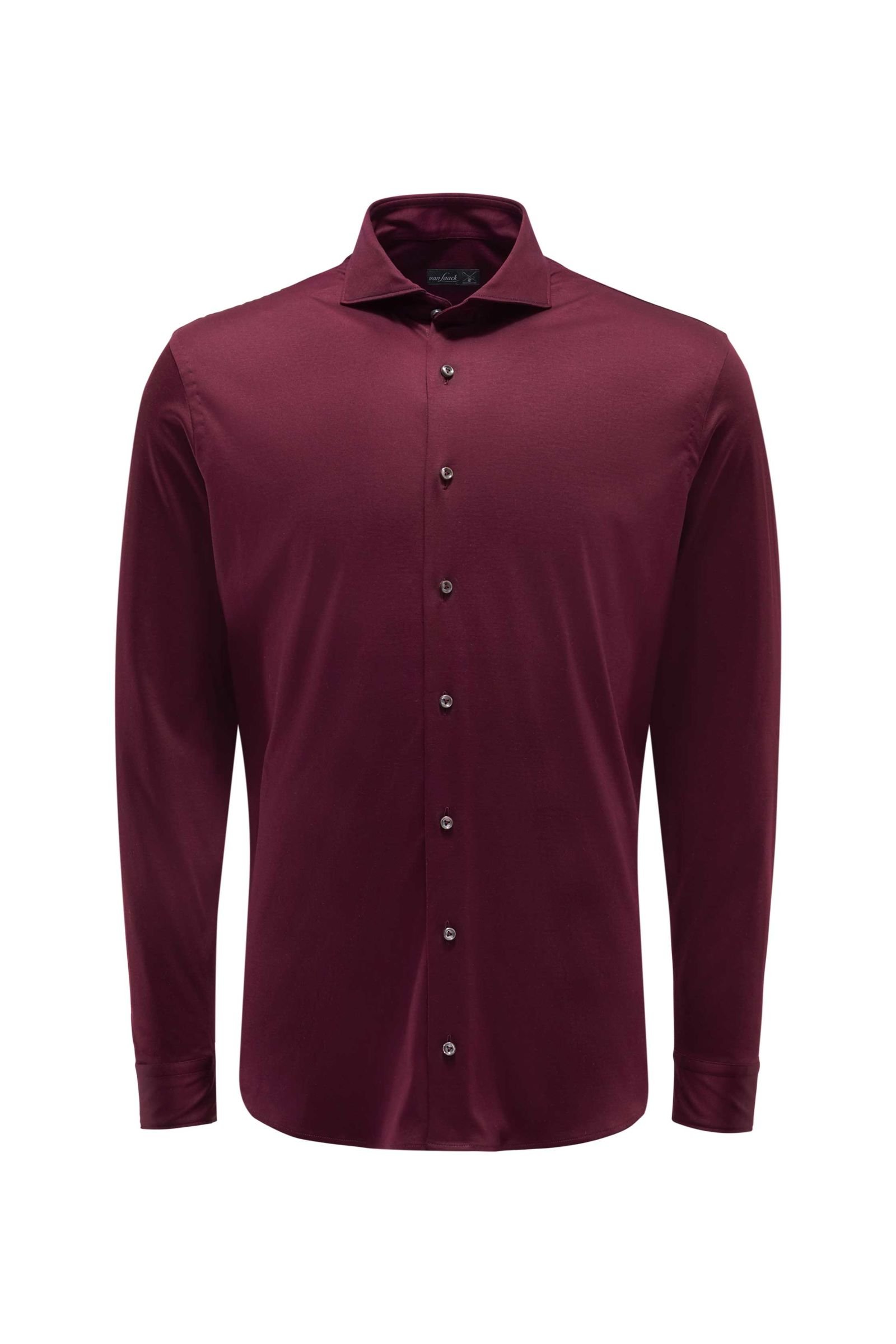 Jersey shirt slim collar 'M-Per-L' burgundy