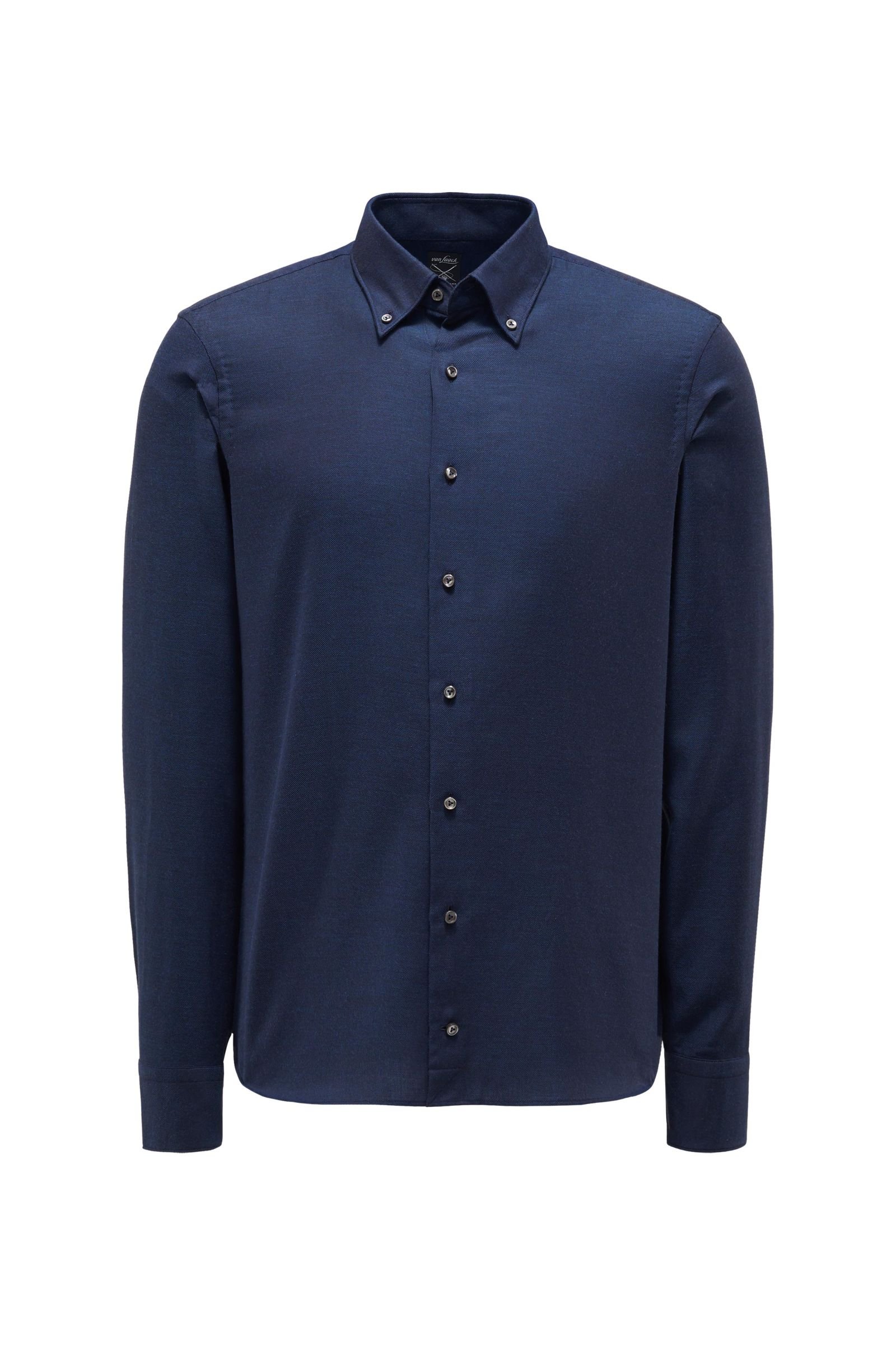 Casual shirt 'Malin' button-down collar navy