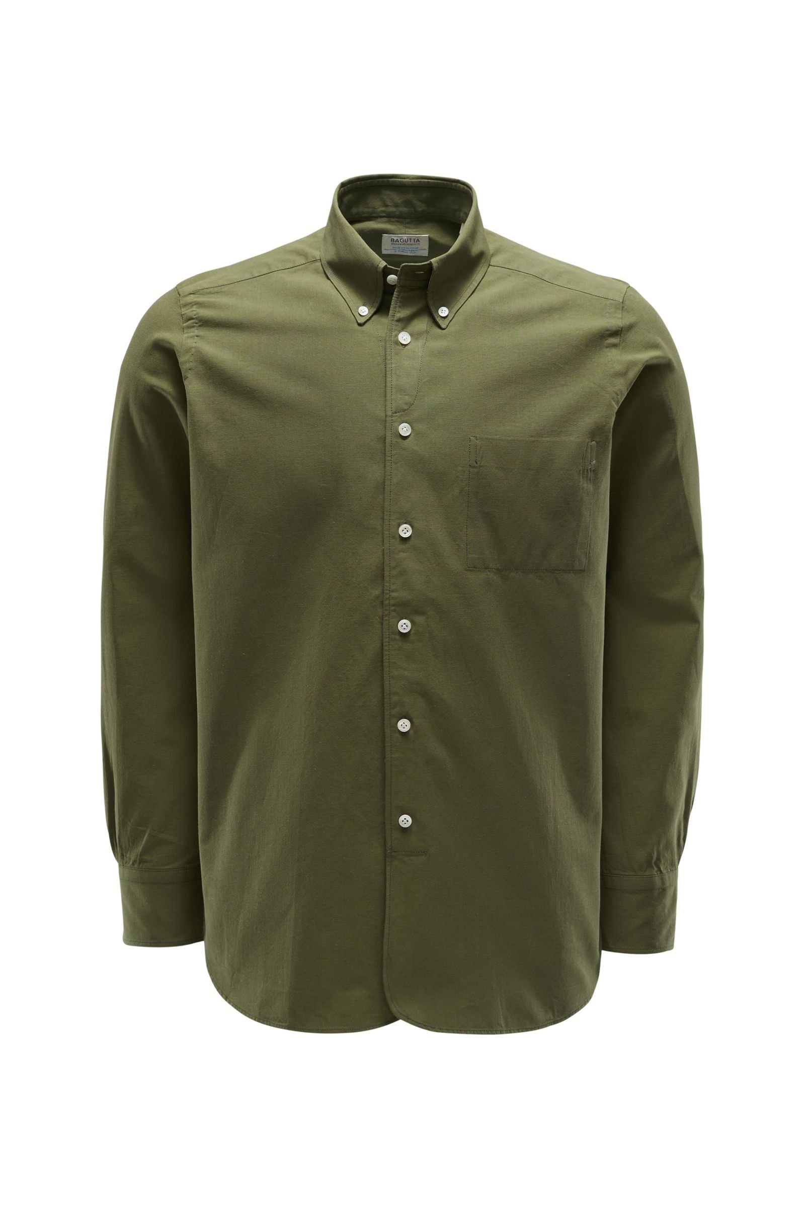 Casual shirt 'Costes' button-down collar olive