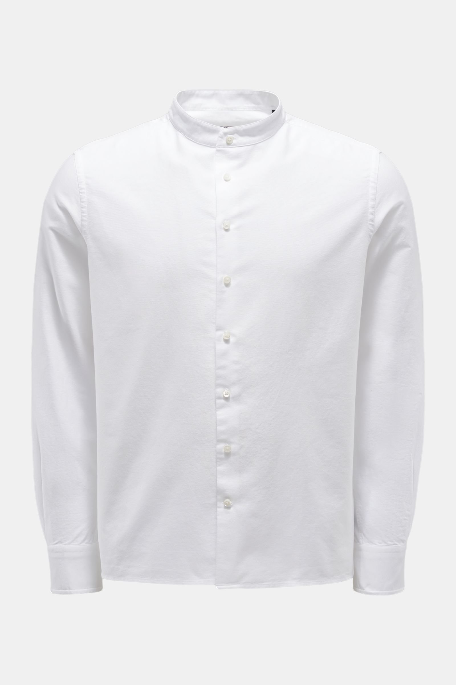Oxfordhemd Grandad-Kragen weiß