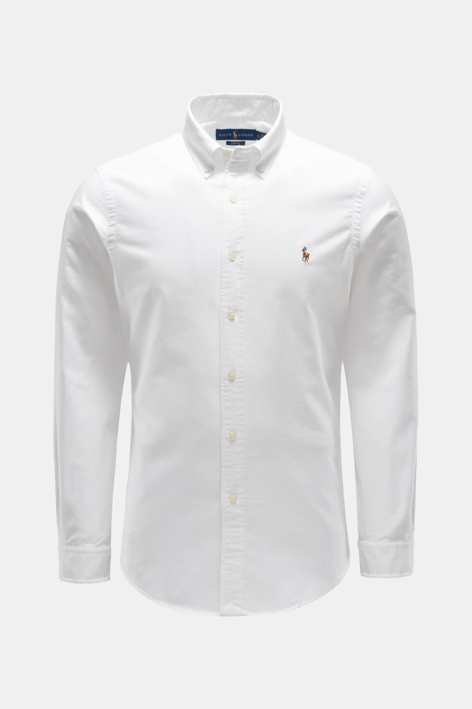 Oxford-Hemd Button-Down-Kragen weiß