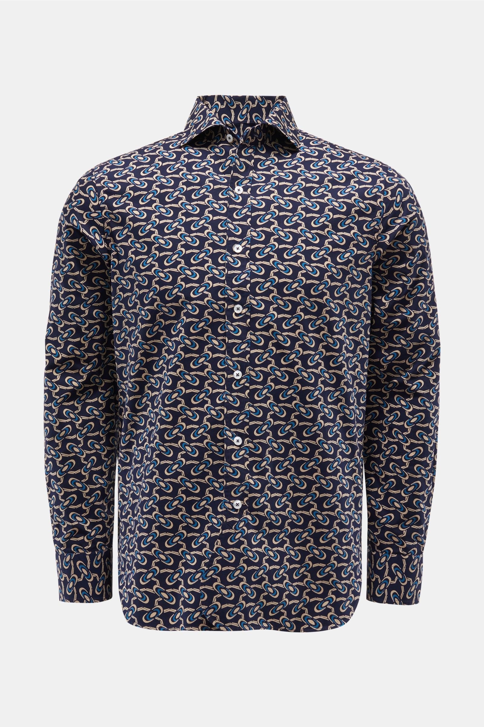 Casual shirt 'Aanacapri' shark collar navy patterned