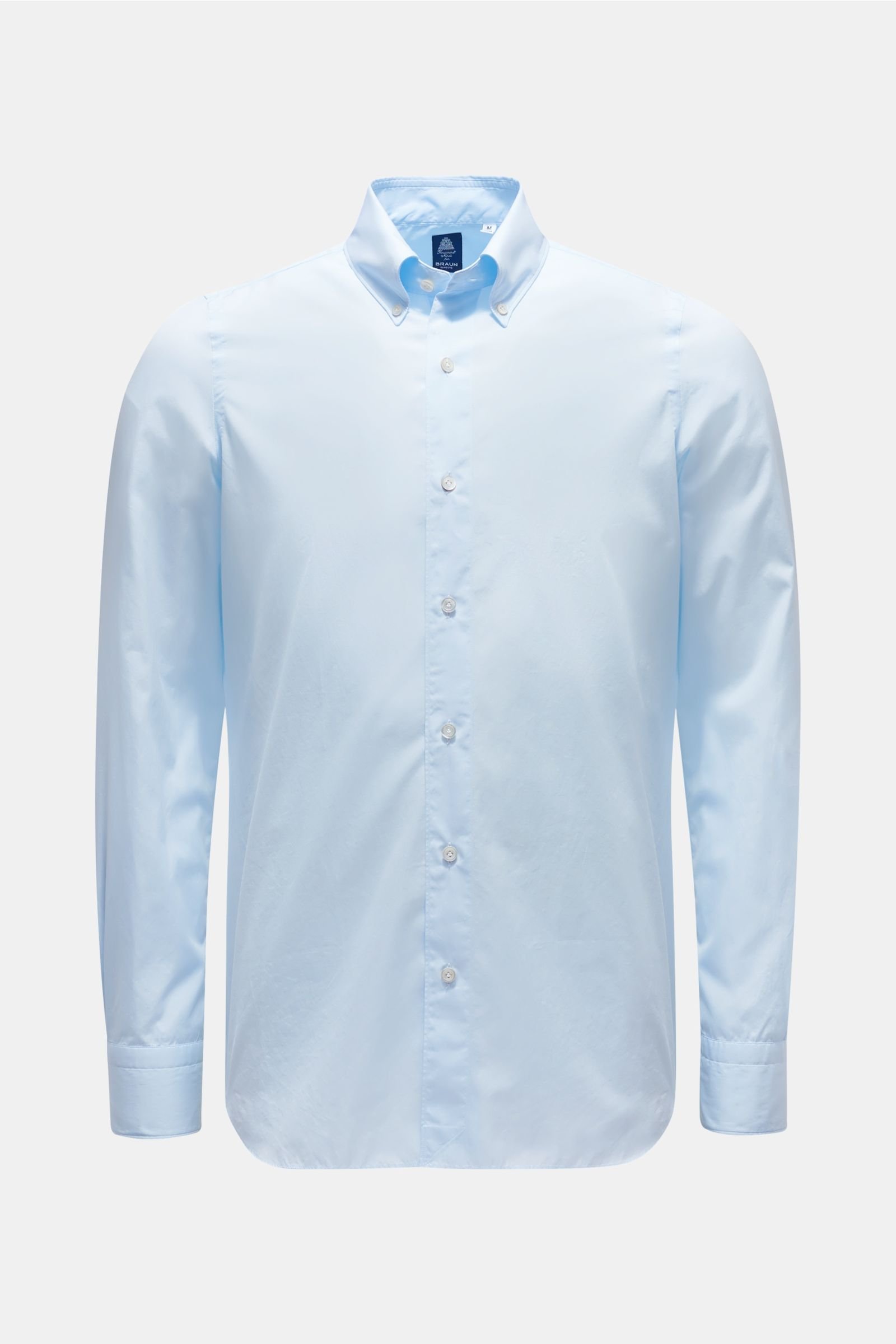 Casual shirt 'Leonardo Gaeta' button-down collar pastel blue