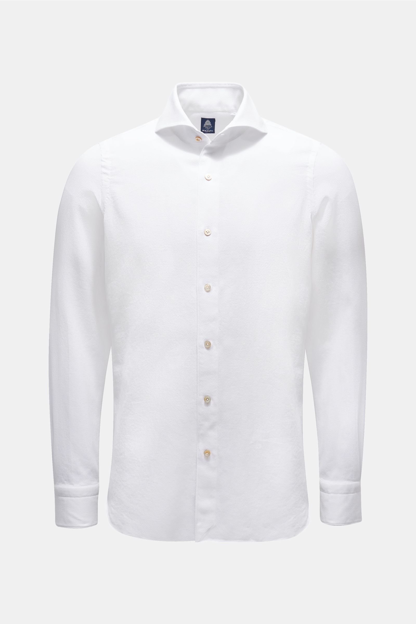 Casual shirt 'Sergio Interno' shark collar white