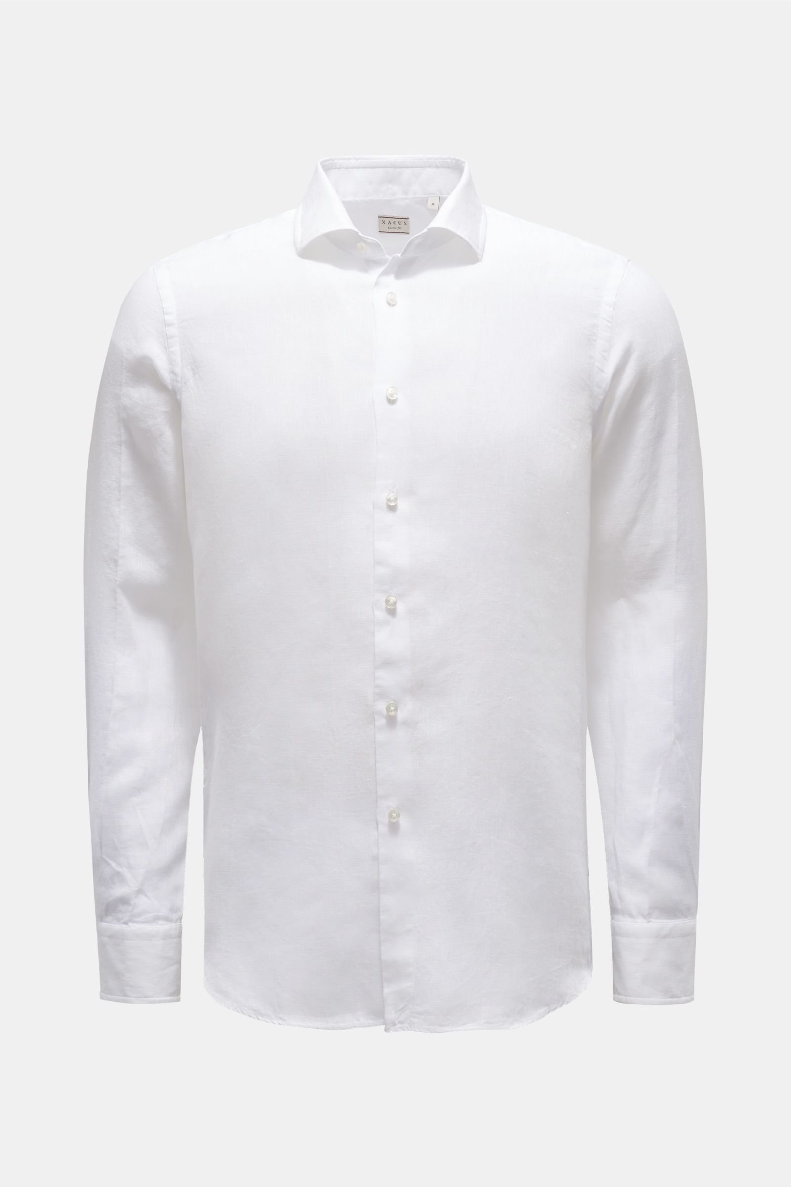 Linen shirt 'Tailor Fit' slim collar white