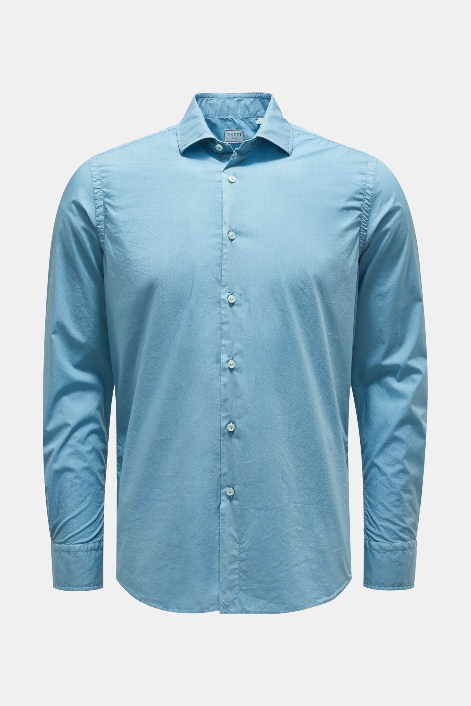 Casual shirt 'Tailor Fit' shark collar smoky blue