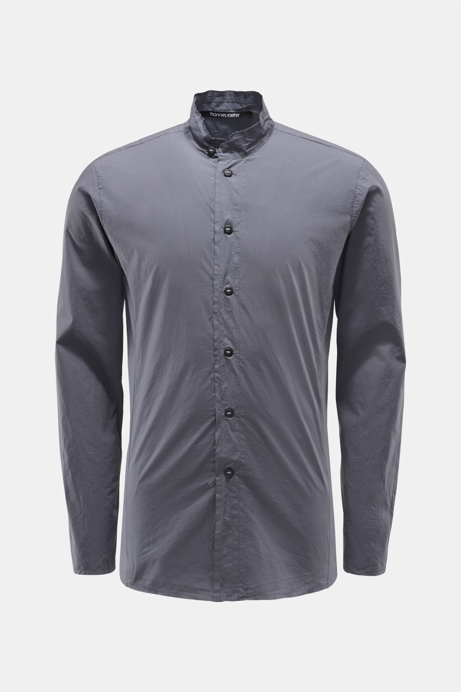 Casual shirt 'mo19kke.300' grandad collar dark grey