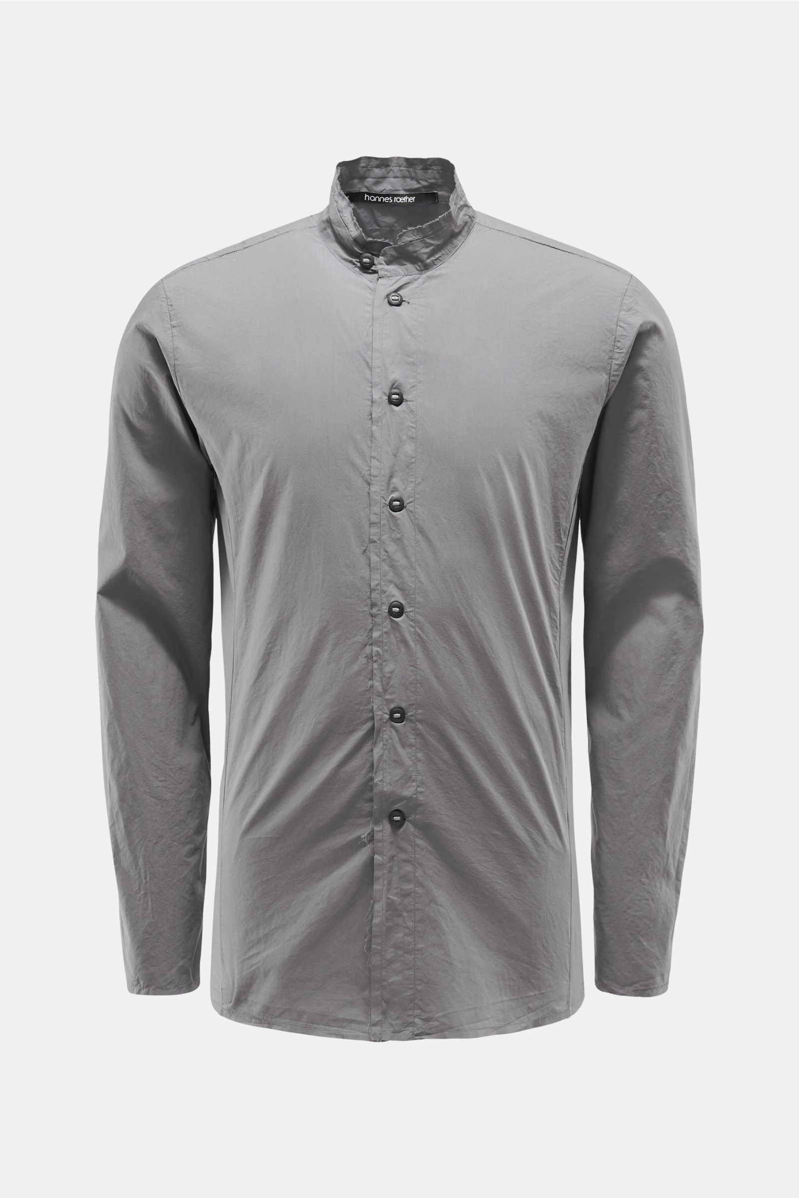 Casual shirt 'mo19kke.300' grandad collar grey
