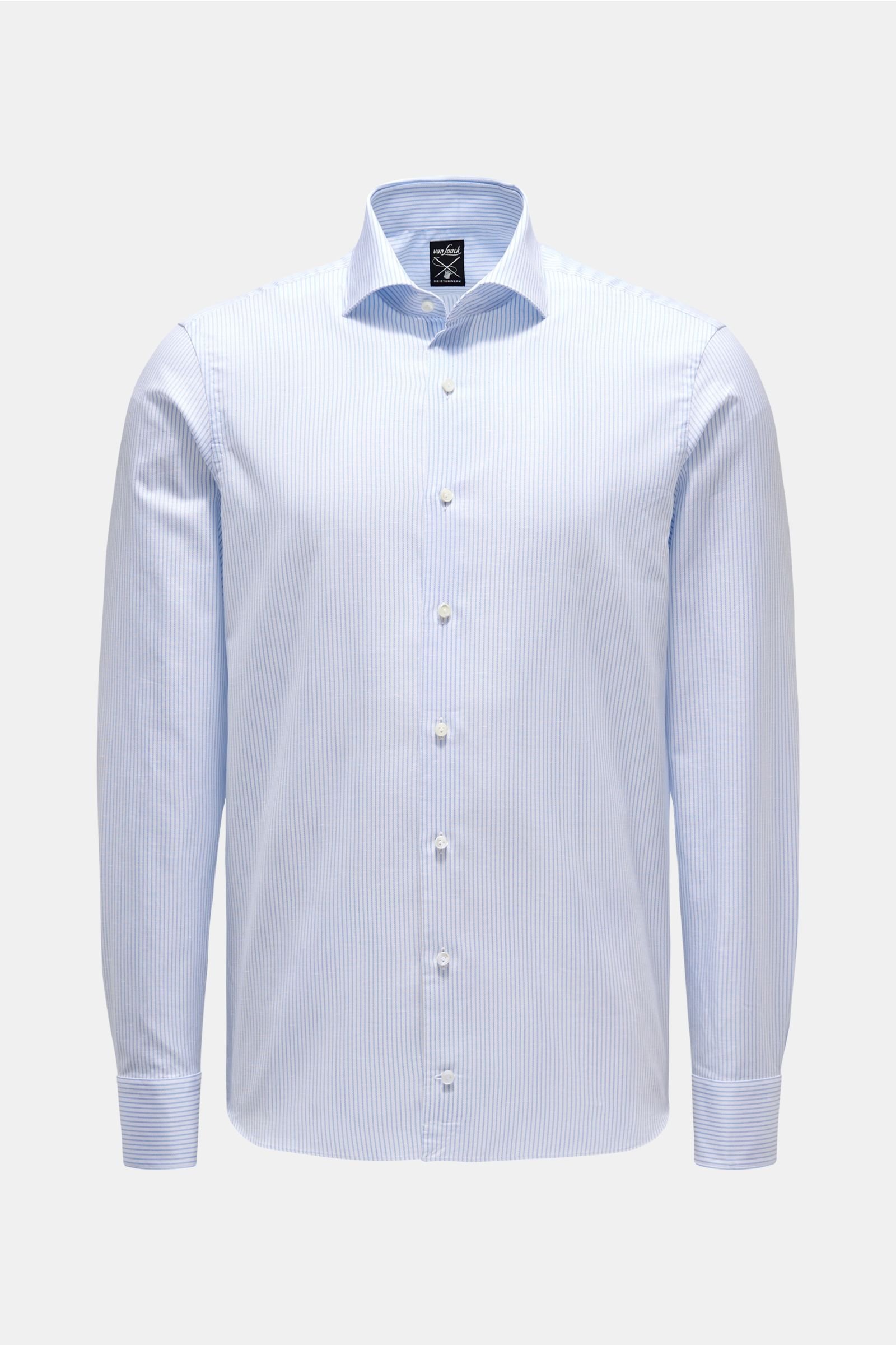 Casual shirt 'Mivara Tailor Fit' shark collar light blue/white striped