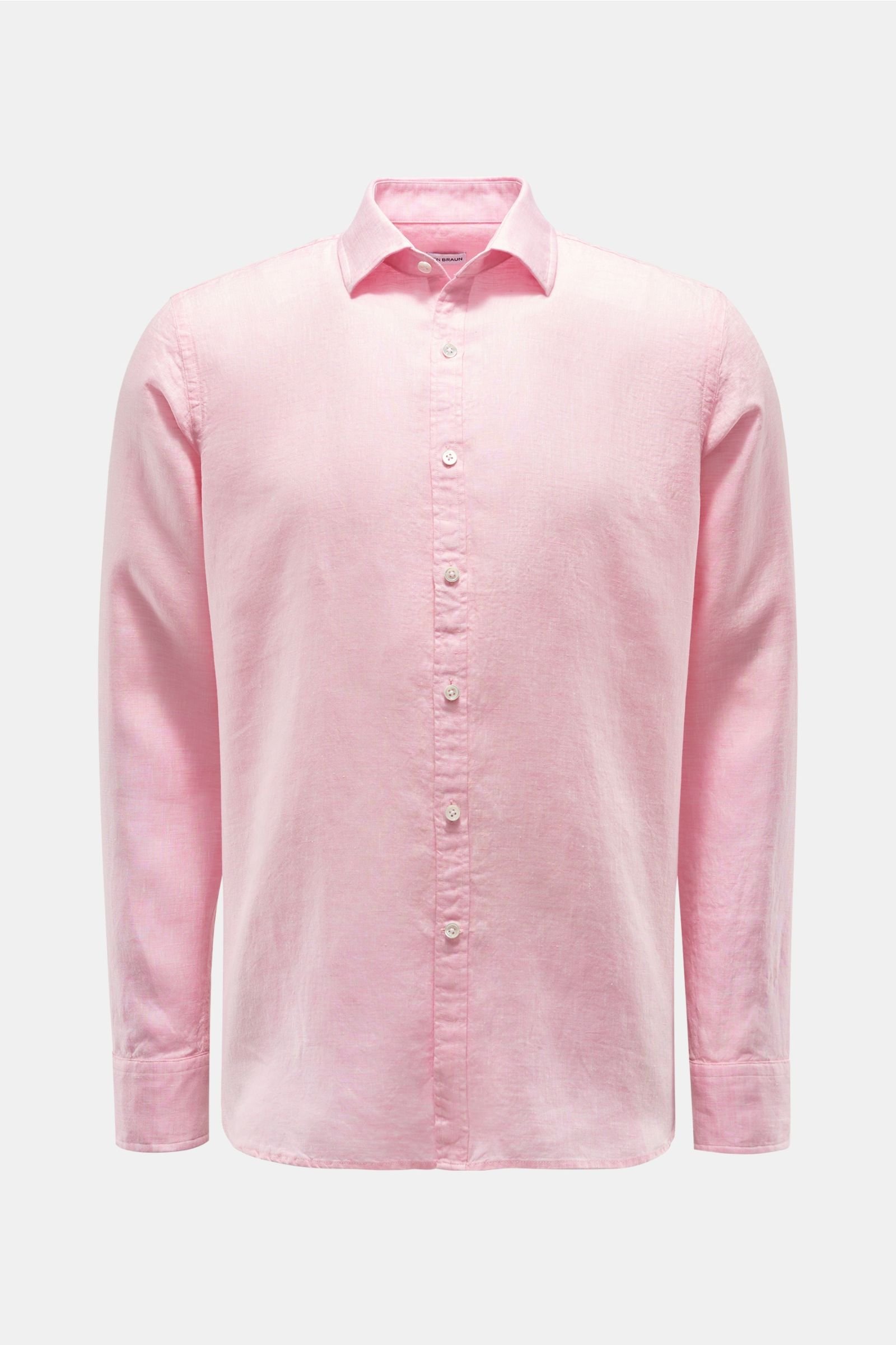Linen shirt Kent collar rose
