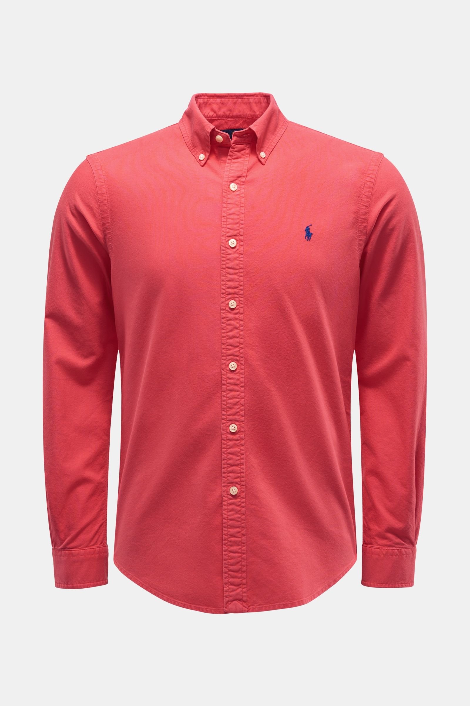 Casual shirt button-down collar coral