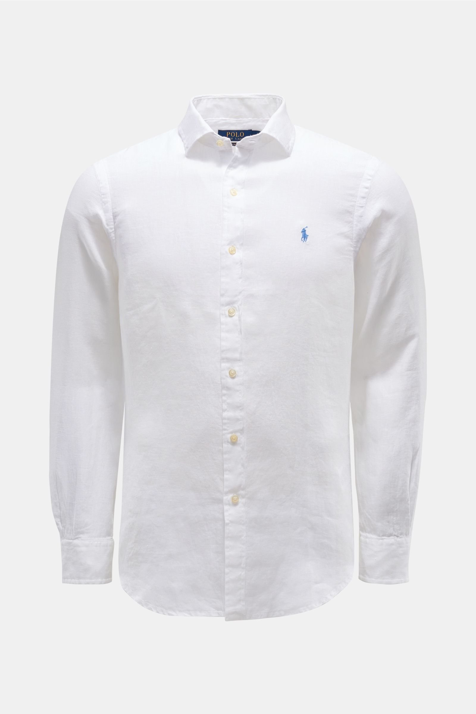 POLO RALPH LAUREN linen shirt slim collar white | BRAUN Hamburg