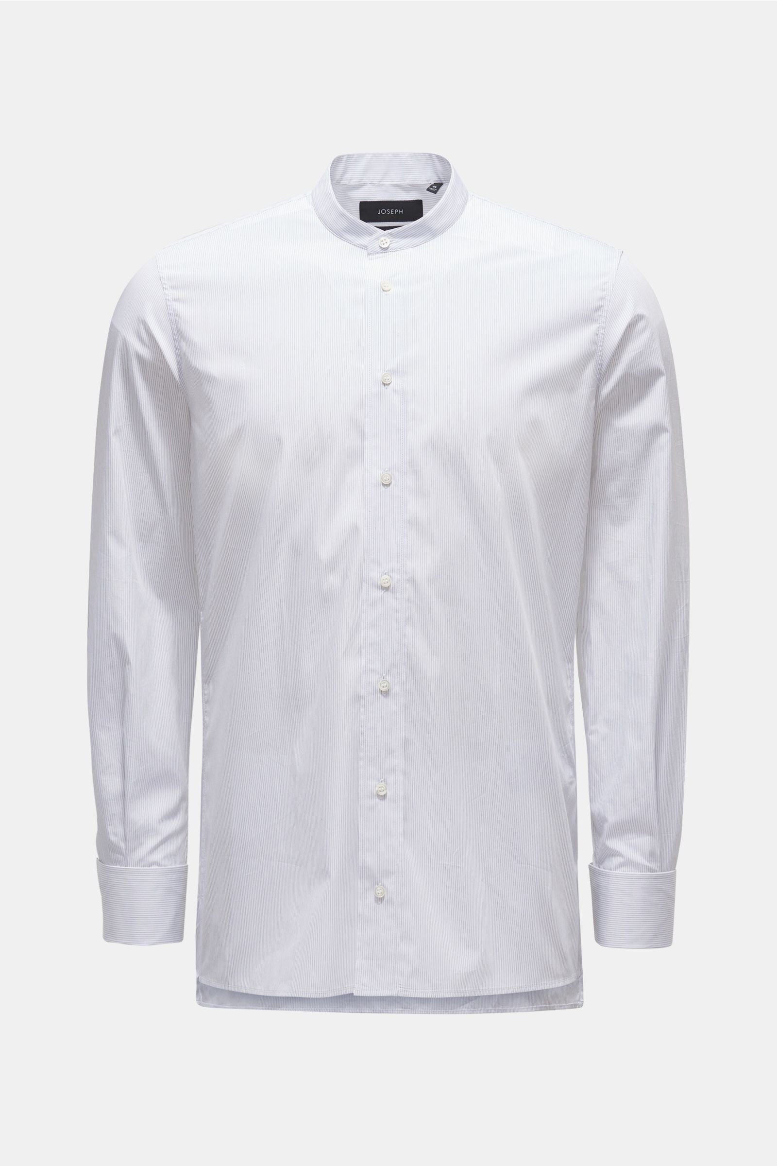 Casual shirt grandad collar white/black striped