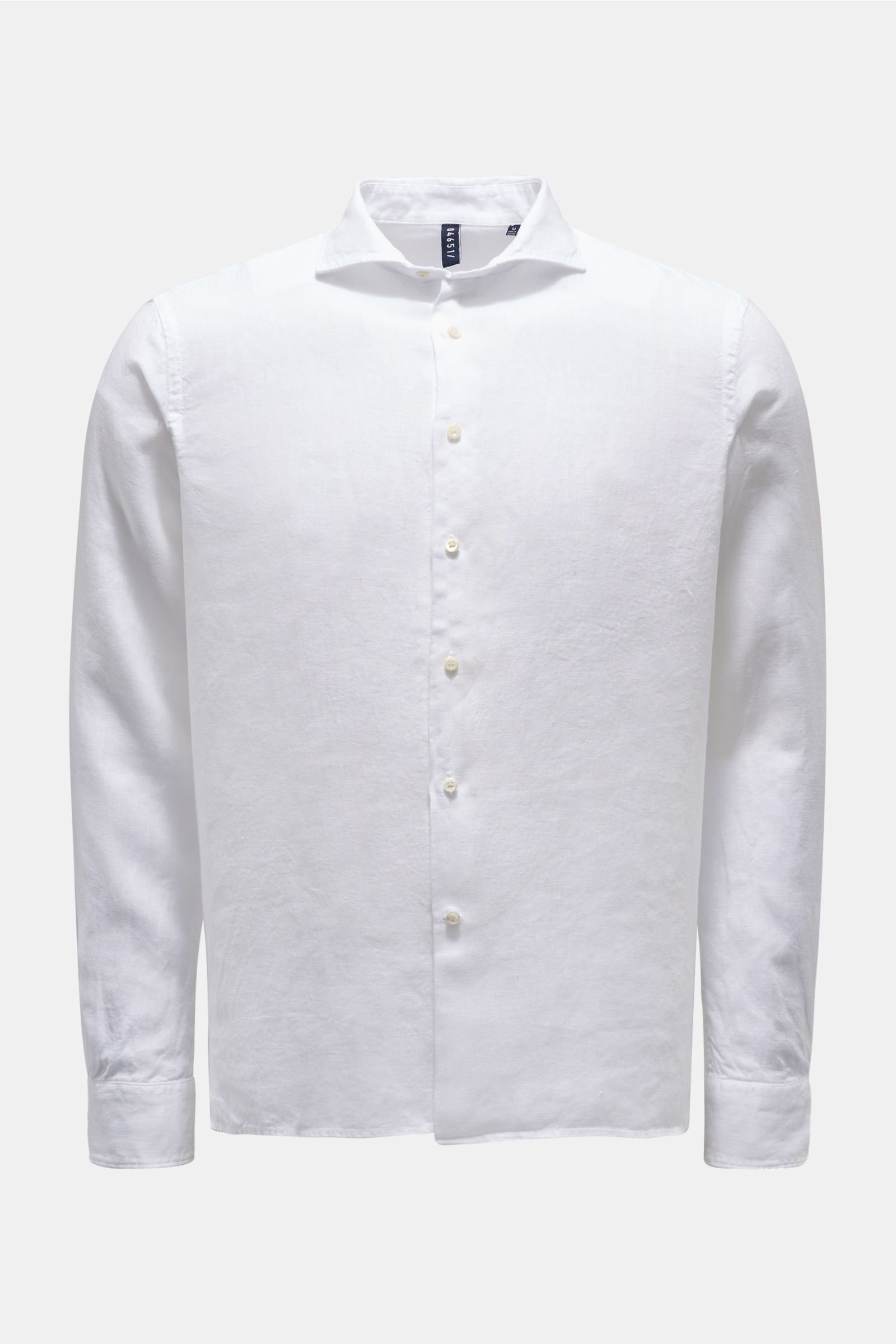 Linen shirt shark collar white