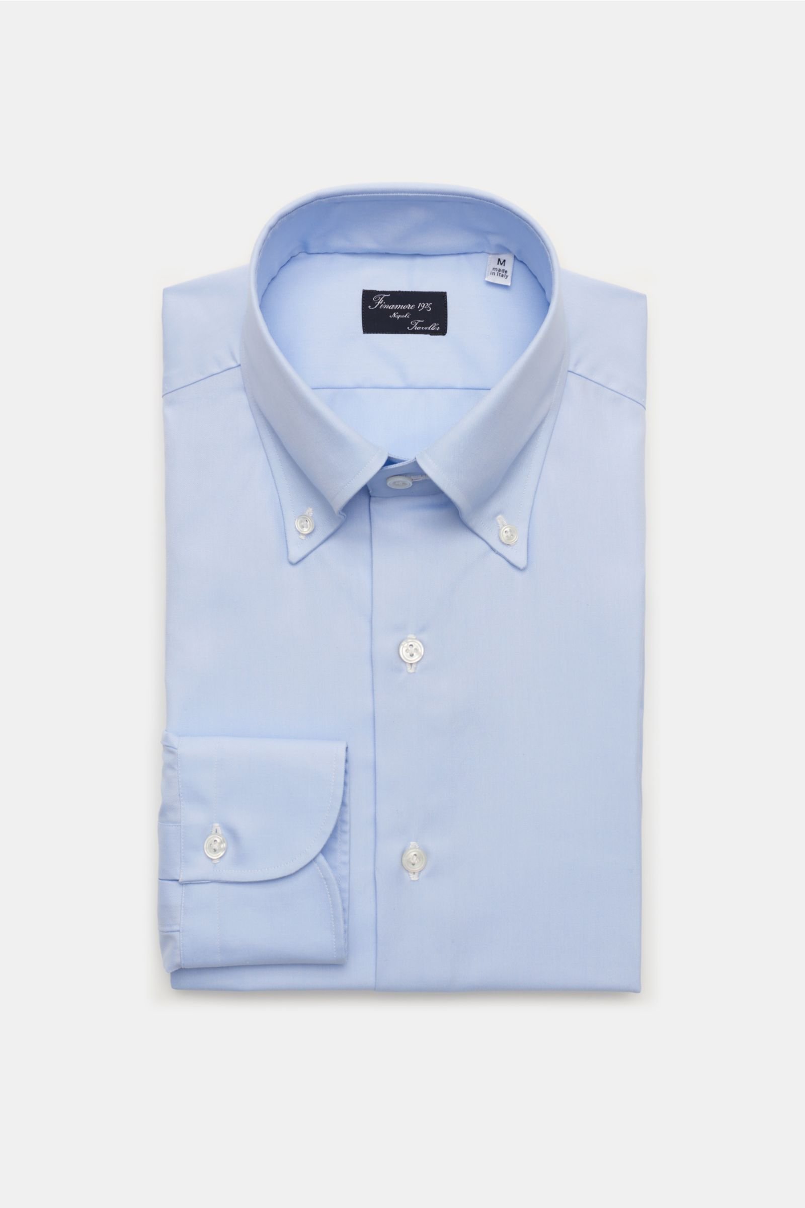 Business shirt 'Lucio Napoli' button-down collar light blue