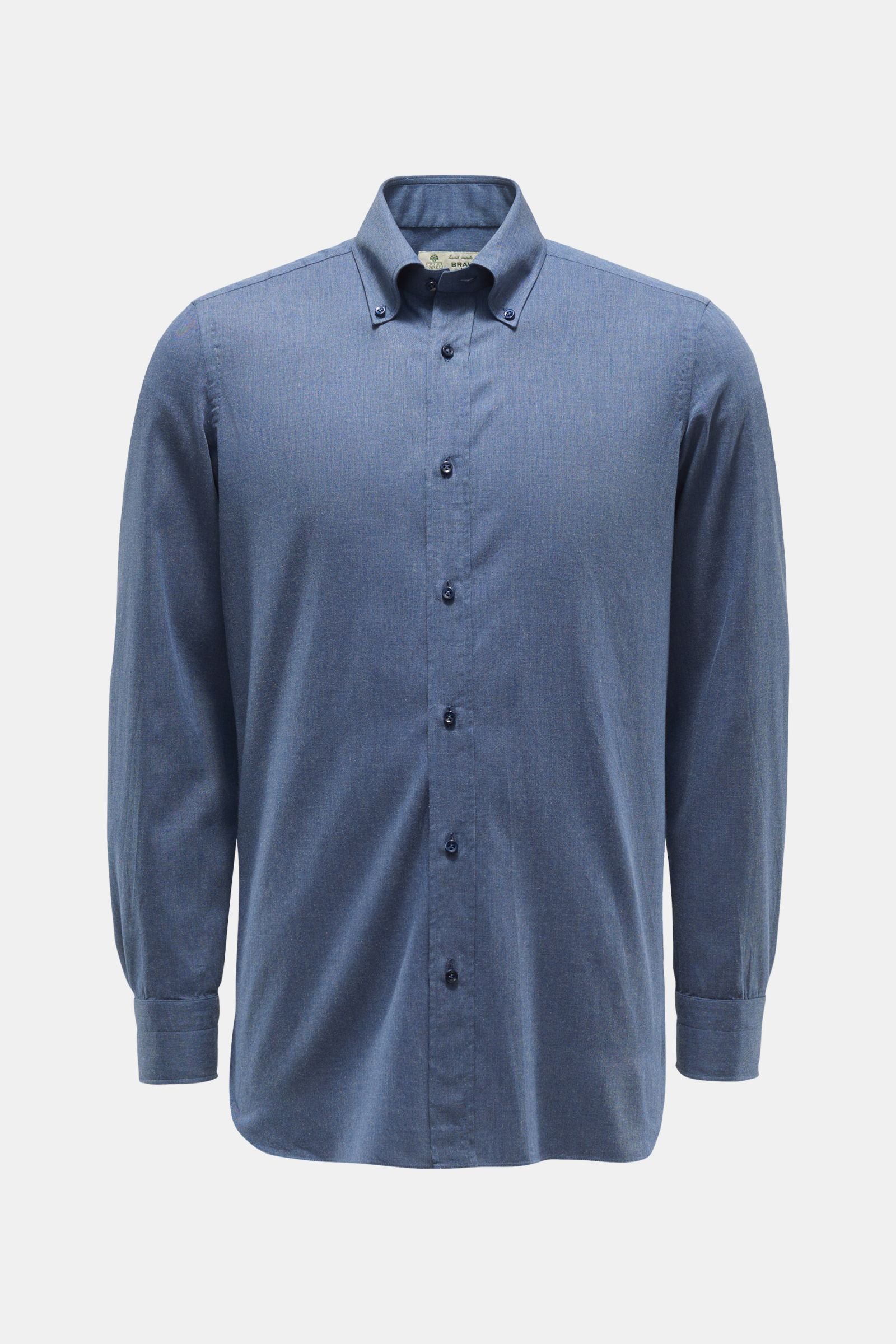 Casual shirt 'Gable' button-down collar grey-blue