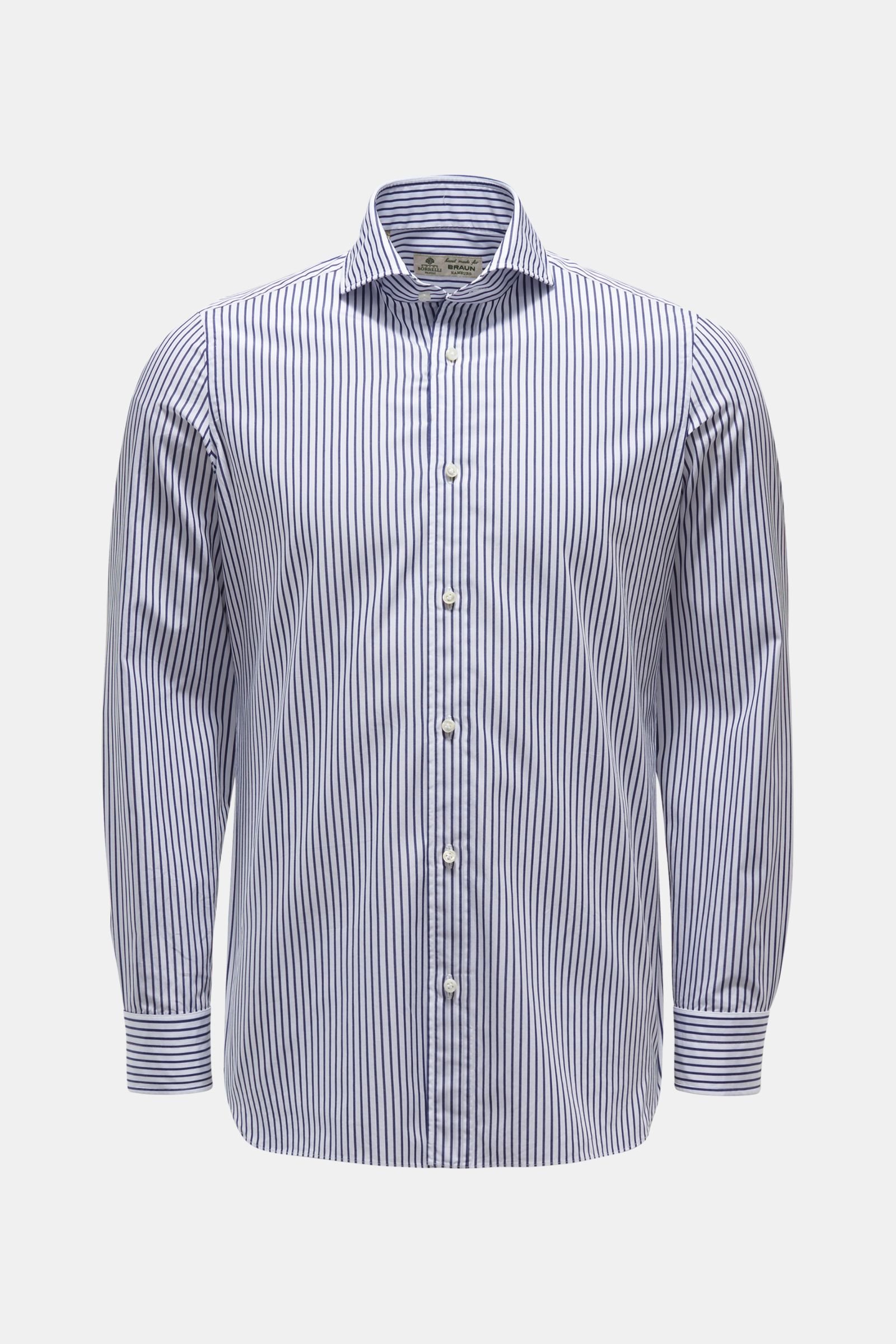 Casual shirt 'Felice' shark collar navy/white striped  