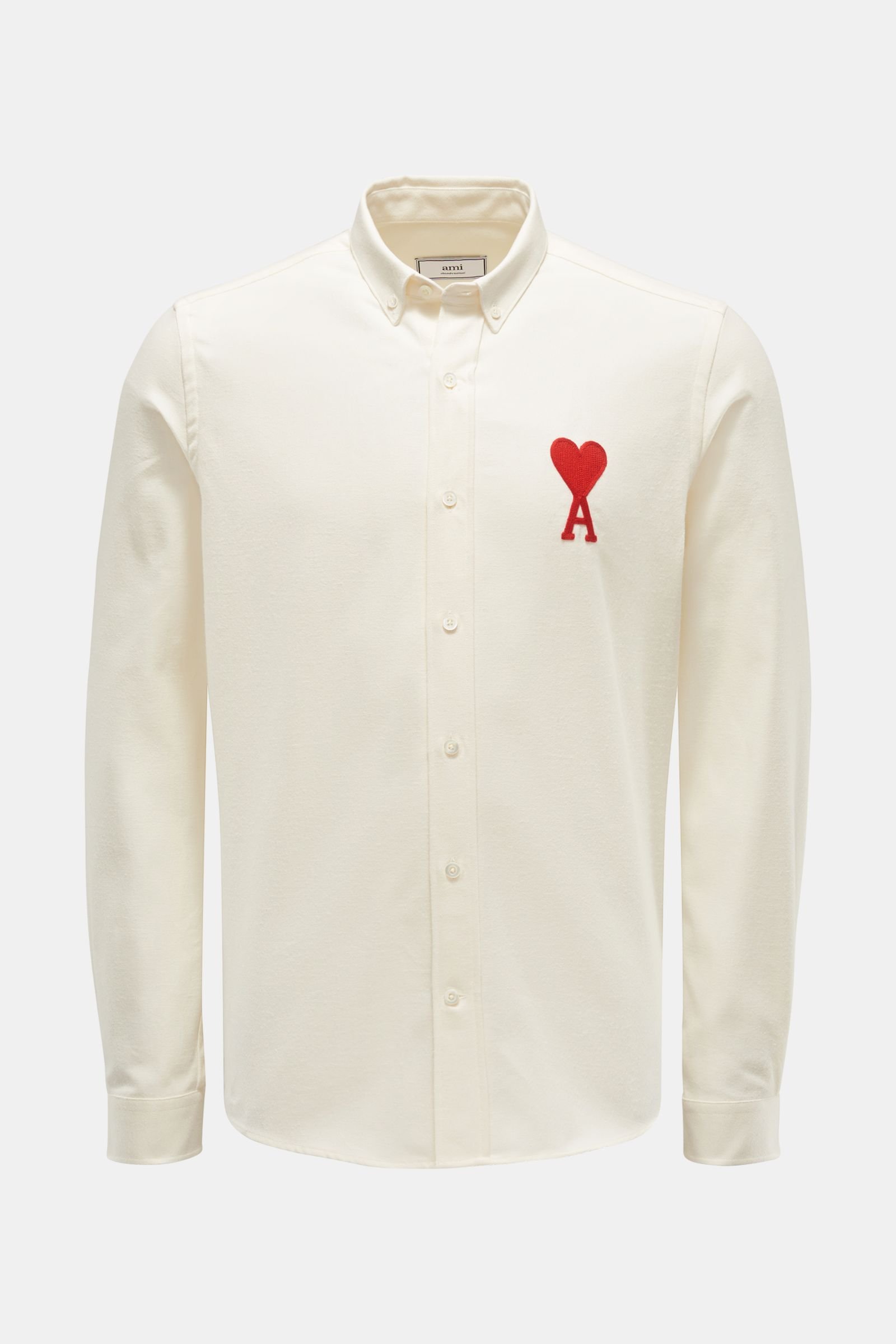 Oxfordhemd Button-Down-Kragen creme