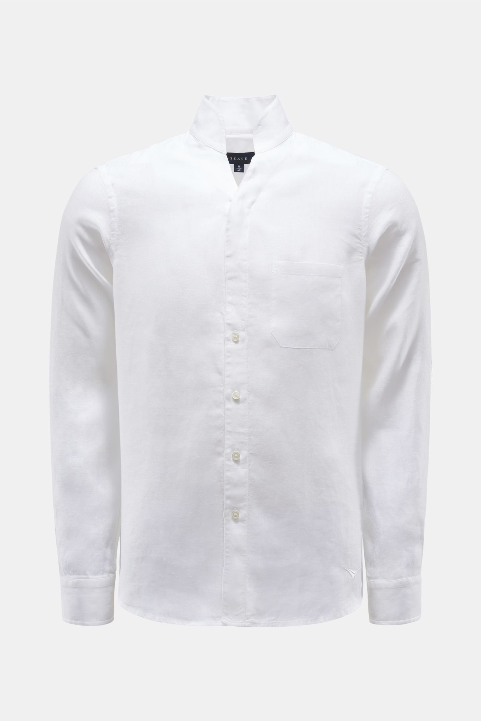 Linen shirt 'Ellen' standing collar white